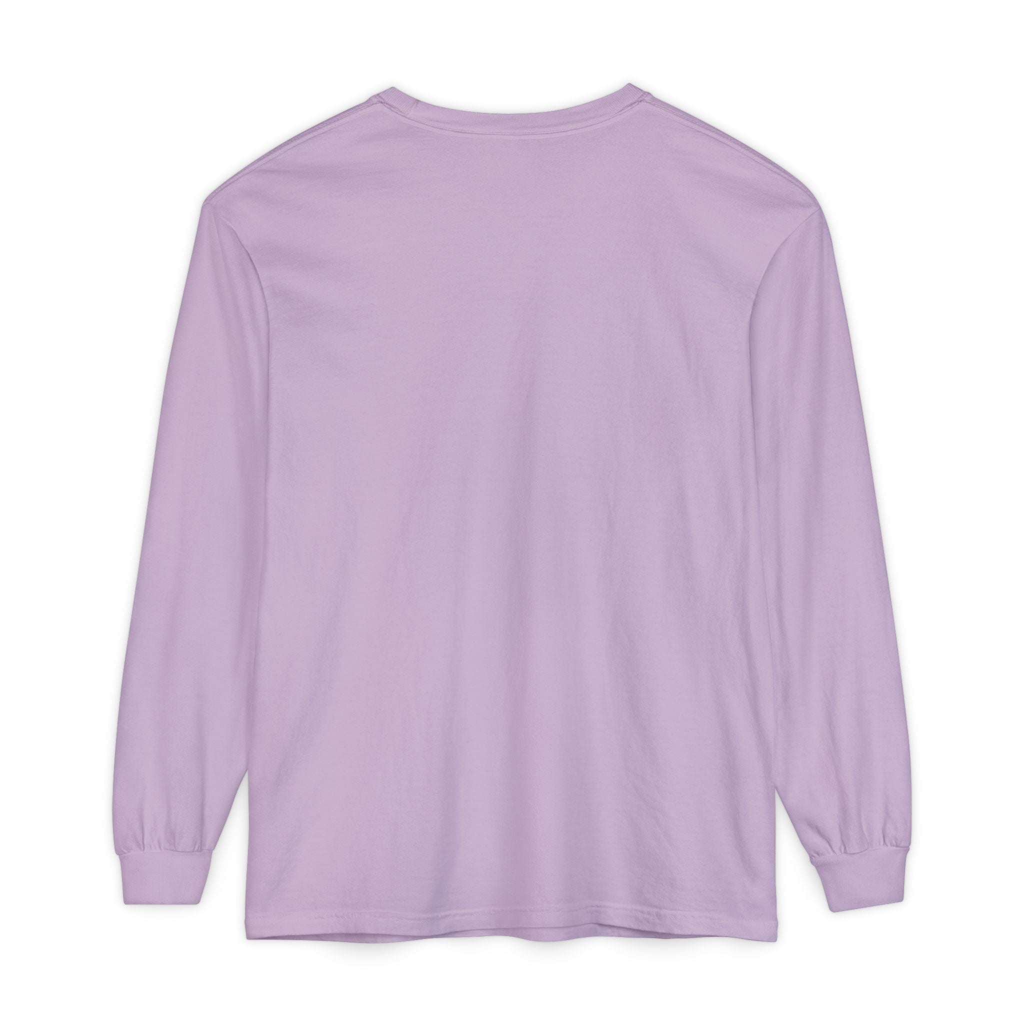Purple long-sleeve shirt on a white background