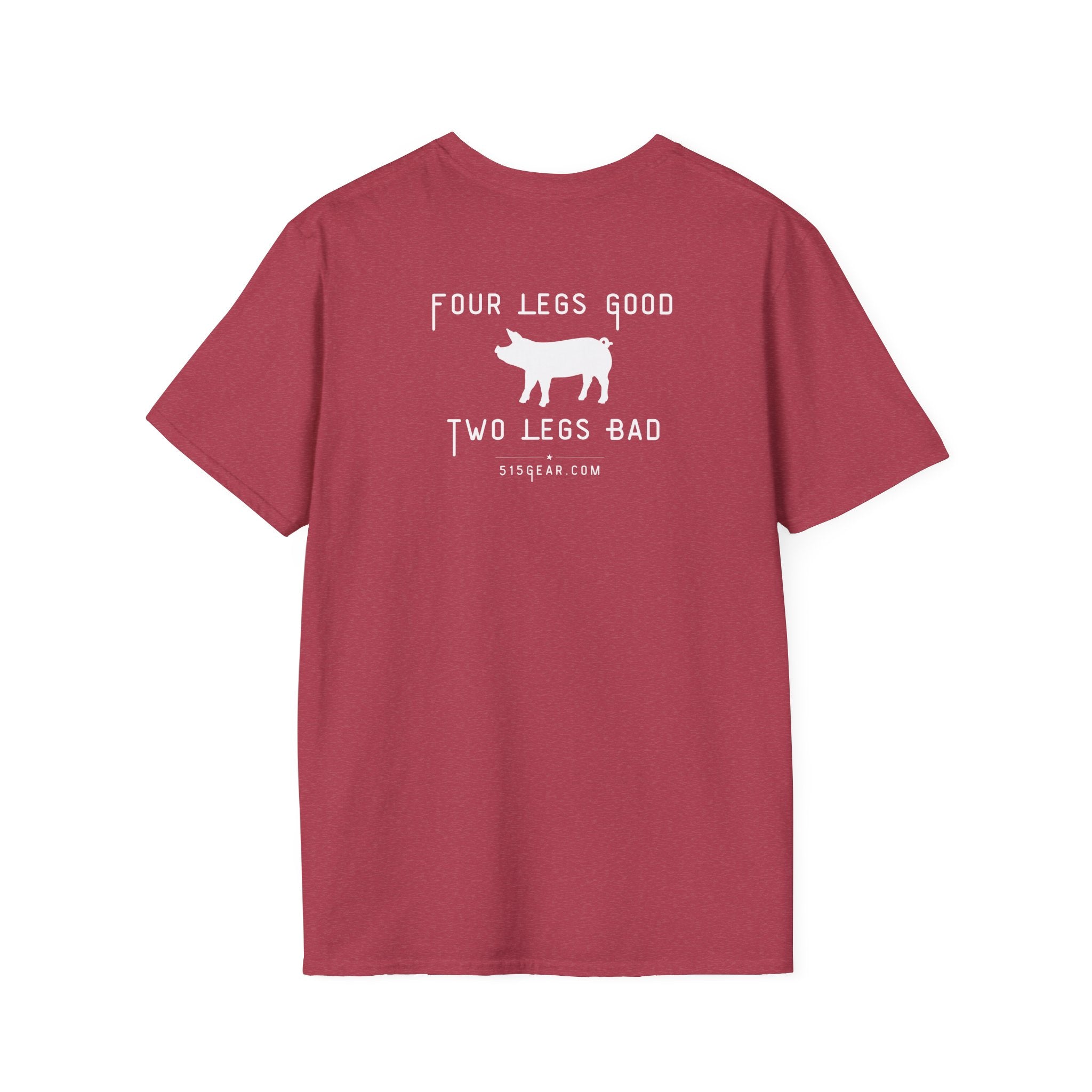 unisex adult t-shirt, satirical reference for “Orwellian” lovers | 515Gear.com | anyone love Animal Farm?