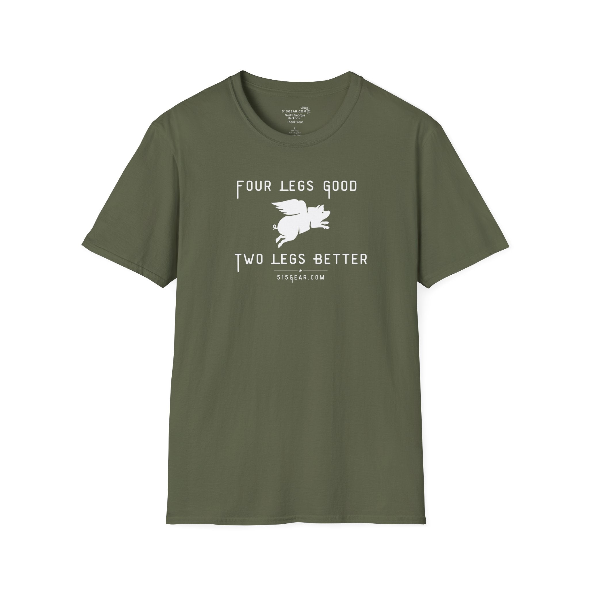 unisex adult t-shirt, satirical reference for “Orwellian” lovers | 515Gear.com | anyone love Animal Farm?