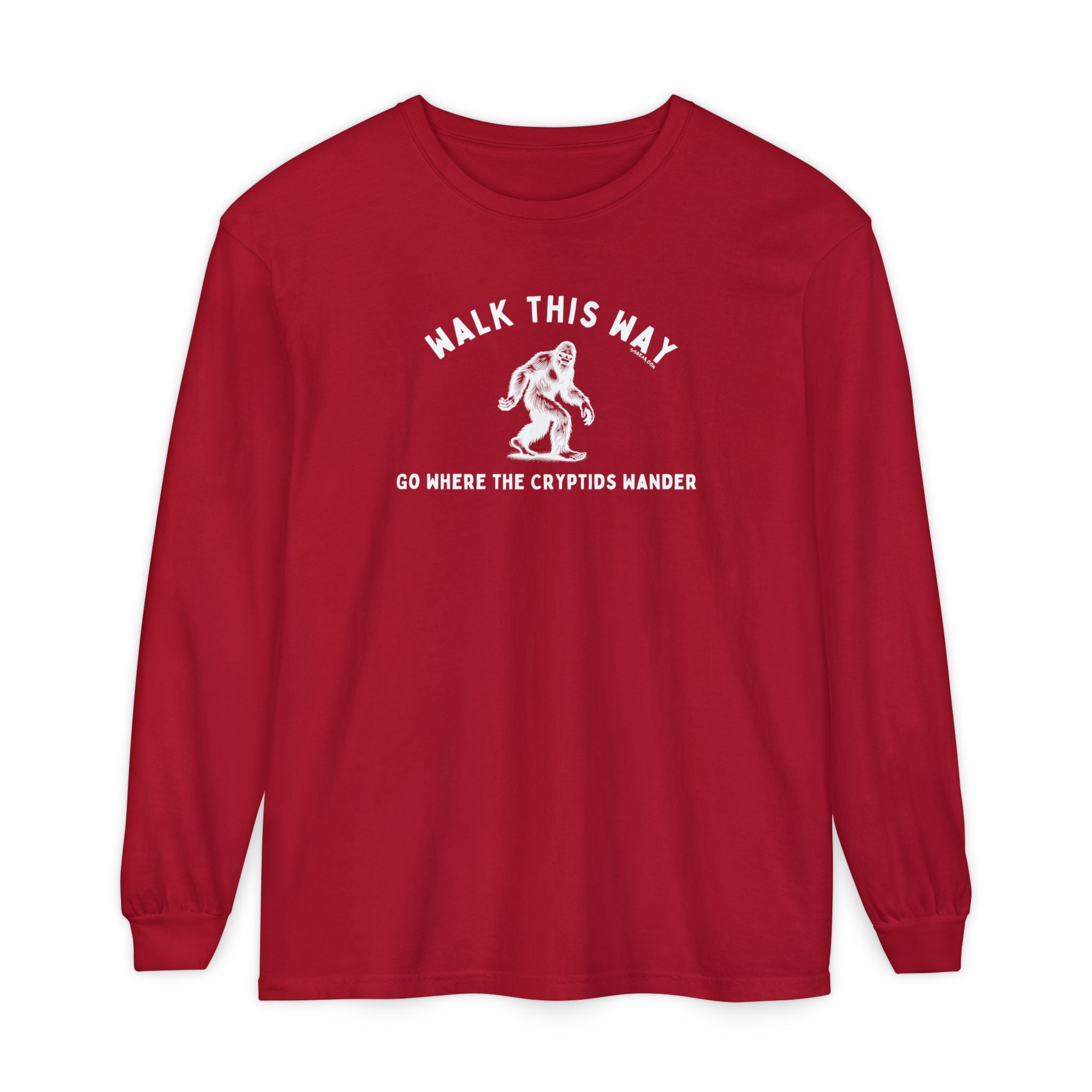 Walk This Way – Bigfoot Wanderer Long Sleeve Tee (Comfort Colors®)