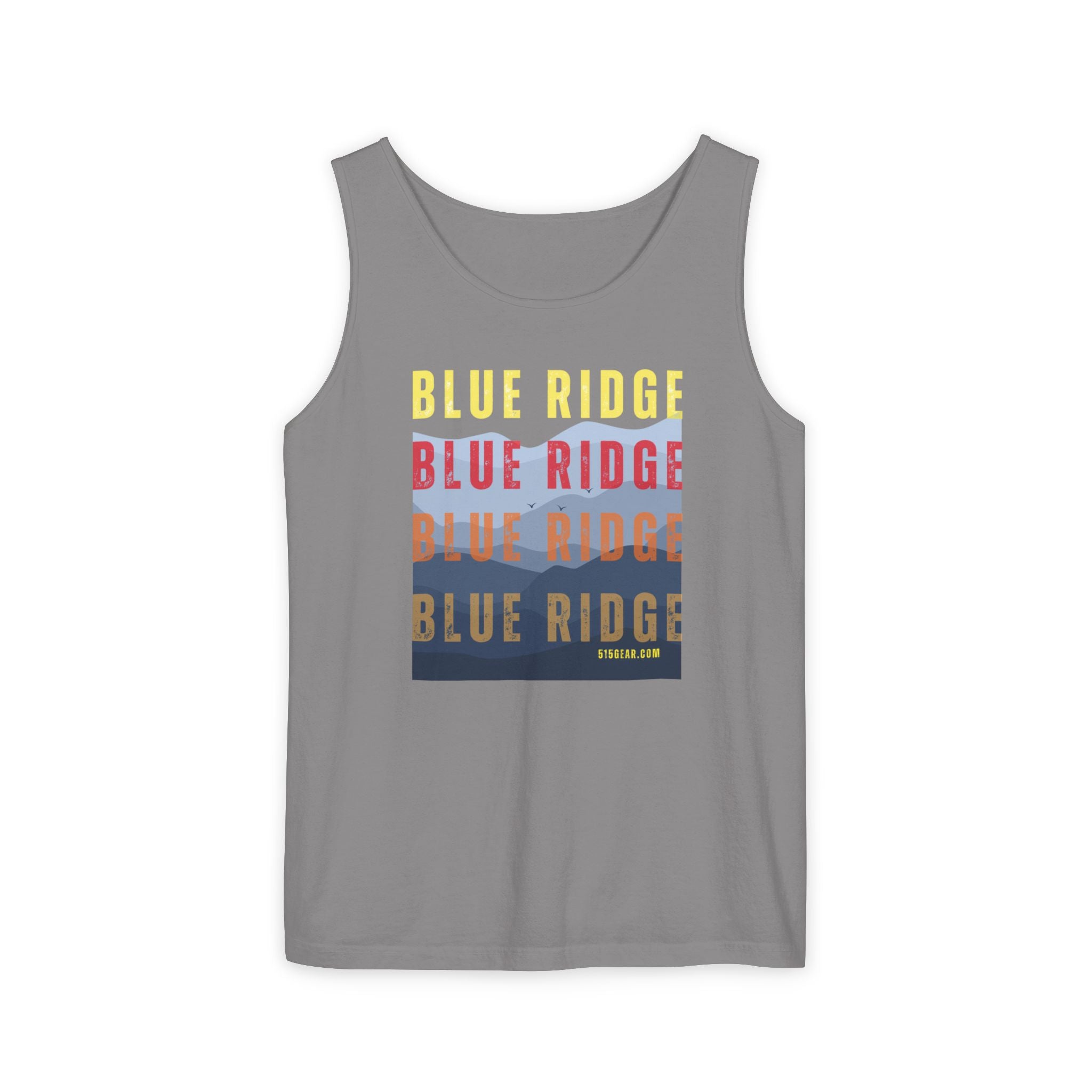 unisex tank-top, mountains graphic, by 515 Gear | Blue Ridge, GA | cotton tank perfect for casual hikes and workouts