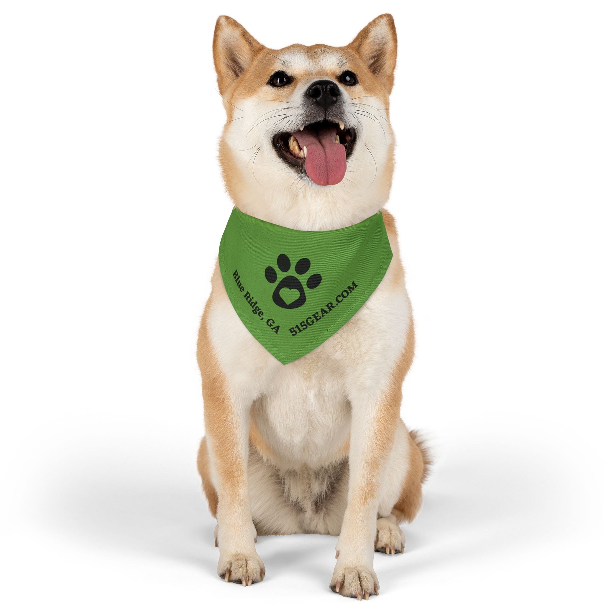 Dog Bandana, by 515 Gear.com | Blue Ridge, GA | Green Bling for your favorite pup!