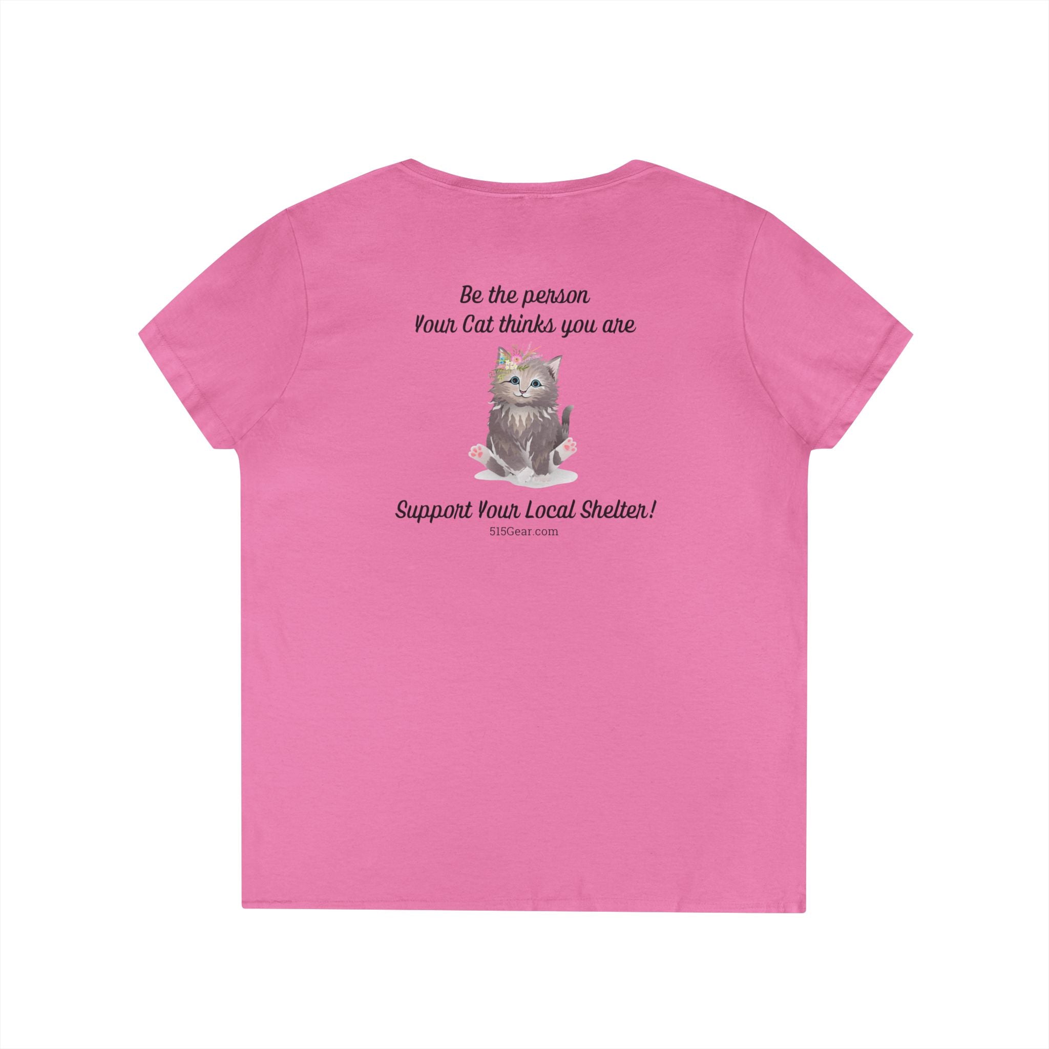 Women's T-shirt, Cat Graphic, Be the Person | by 515Gear.com | Support your local Shelter