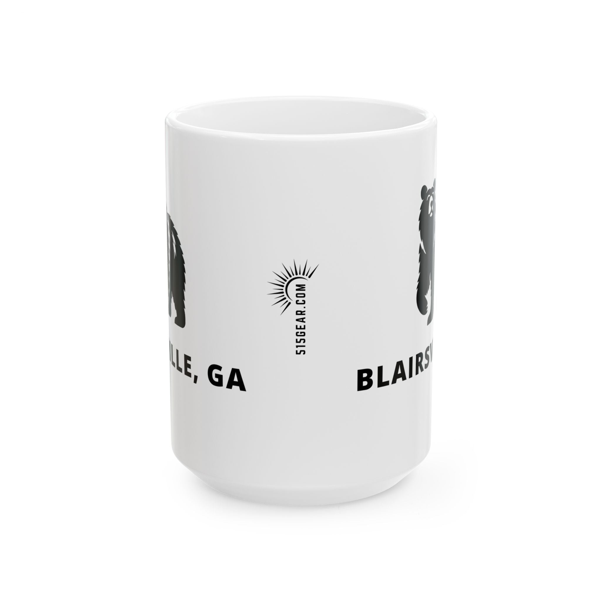 North Georgia Mountains, Blairsville Coffee Mug – Black Bear Collection (11oz, 15oz)