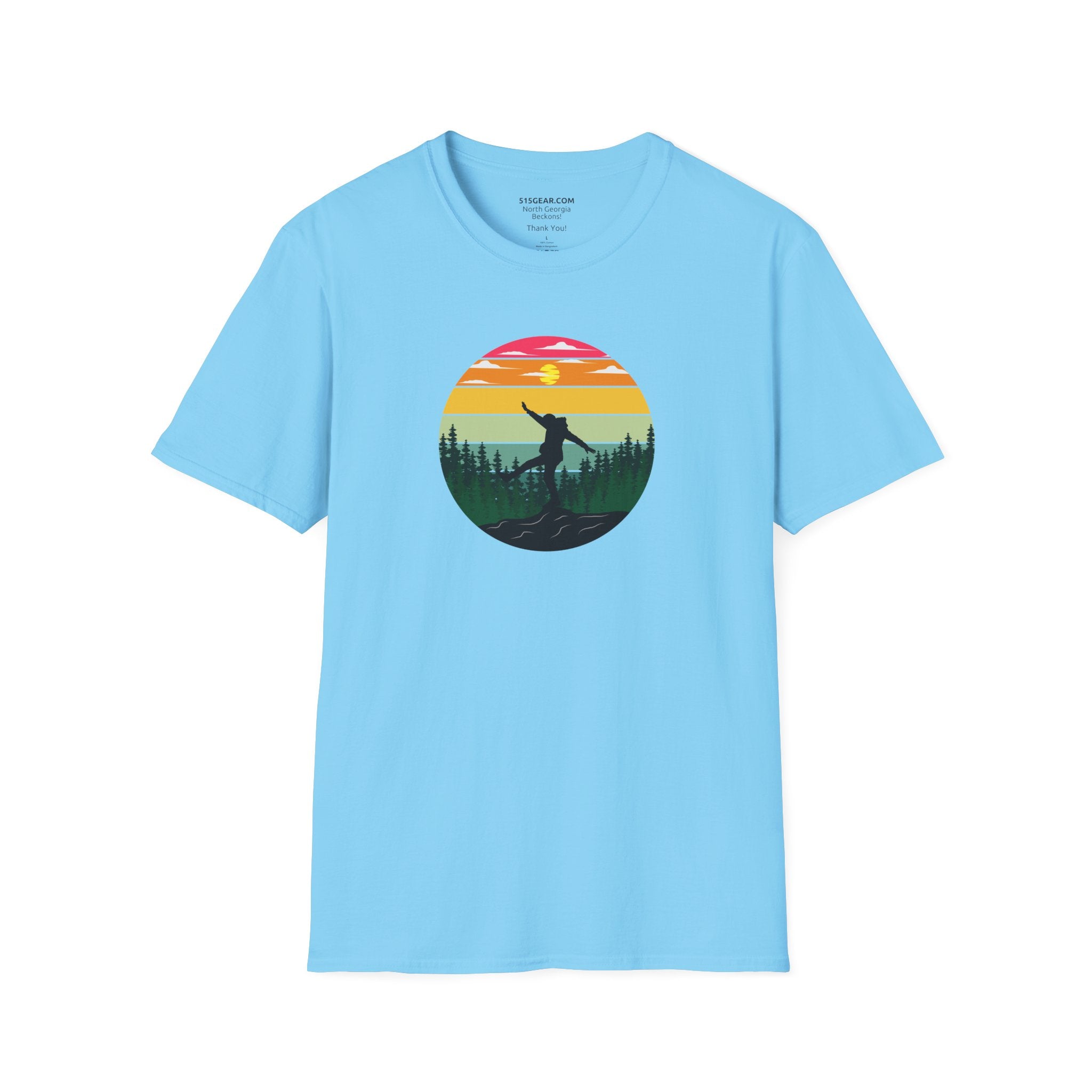 Unisex Adult T-shirt, mountain hiker graphic | by 515Gear.com | Perfect hiking apparel