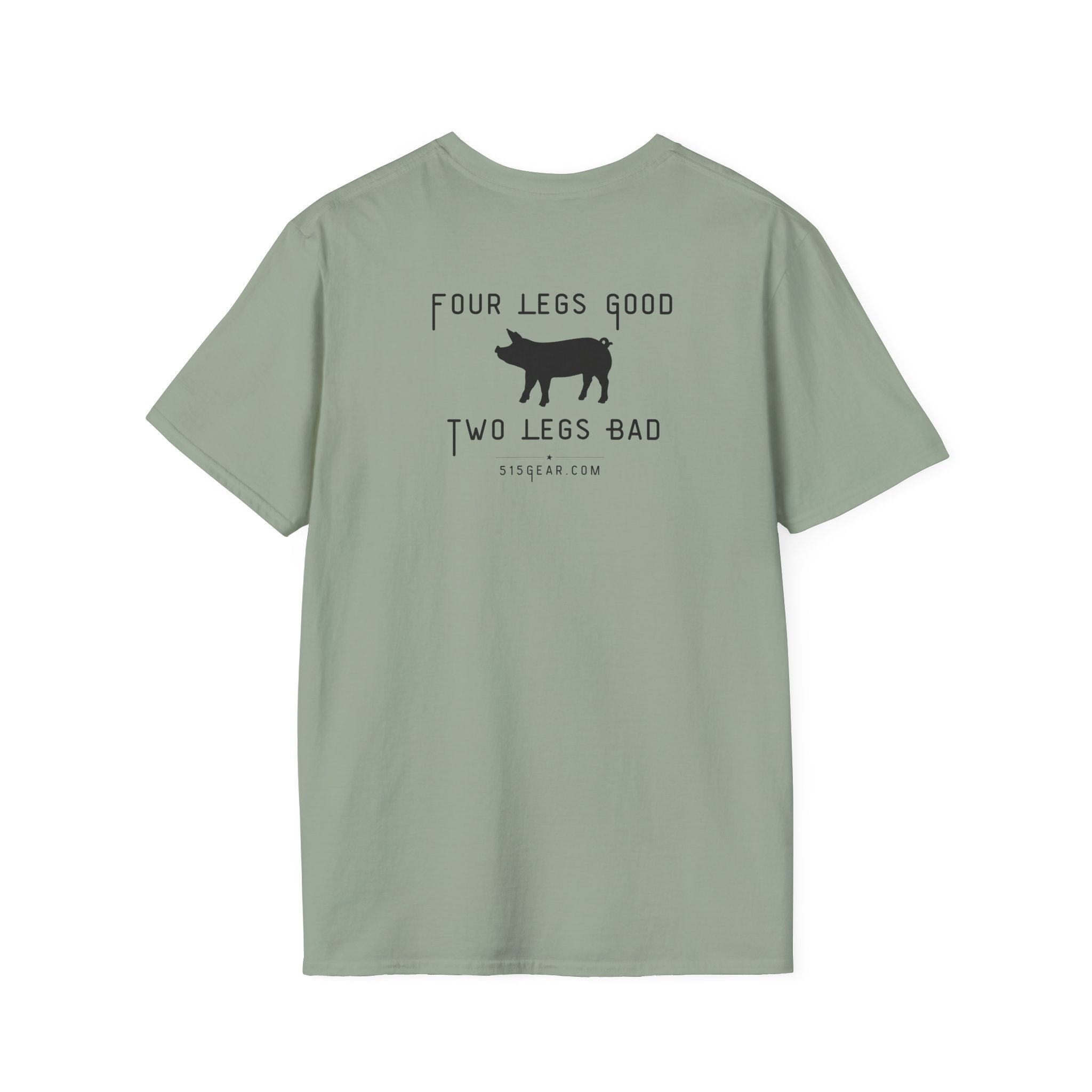 unisex adult t-shirt, satirical reference for “Orwellian” lovers | 515Gear.com | anyone love Animal Farm?