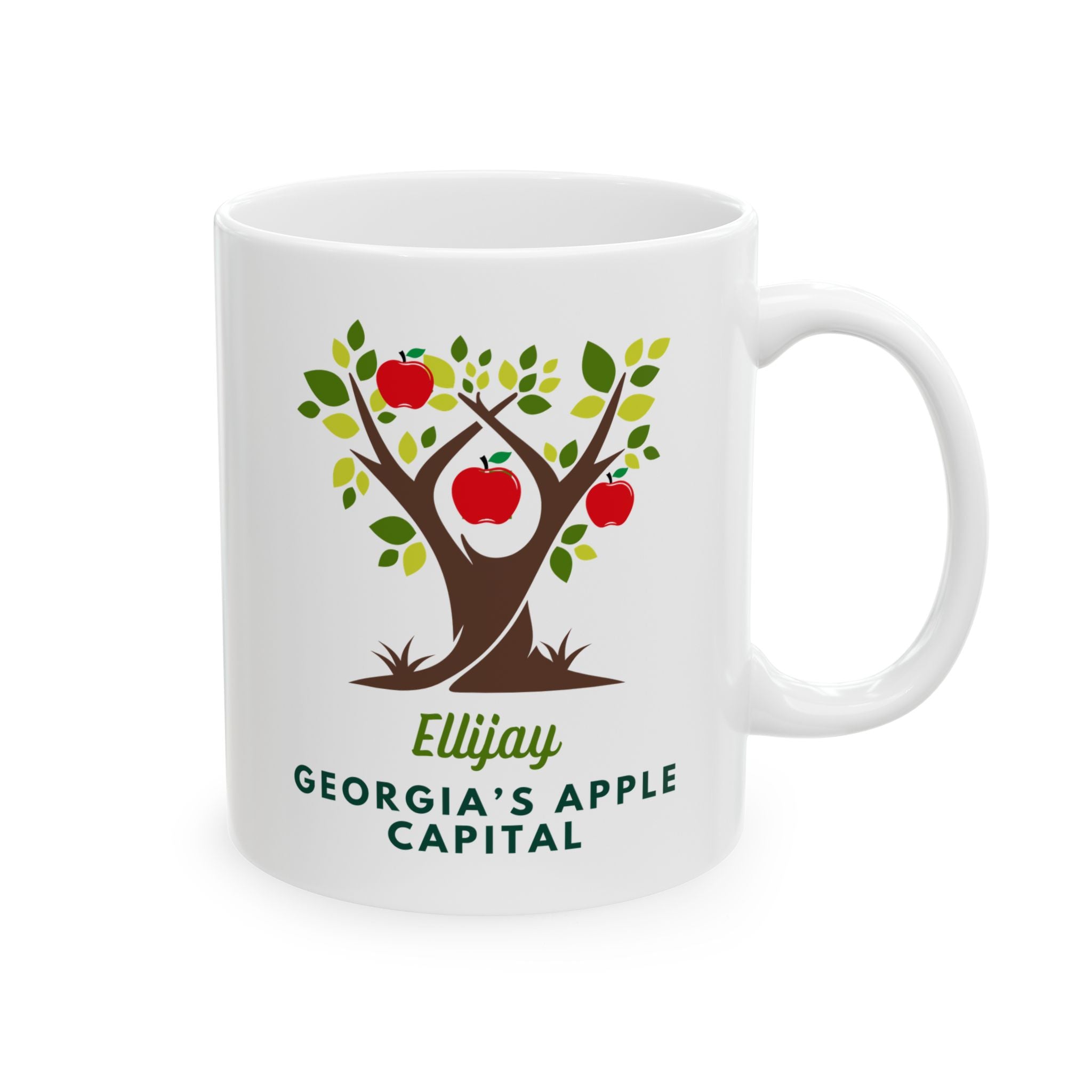 Georgia Apple Capital, Ellijay, GA - Ceramic Mug, (11oz, 15oz)