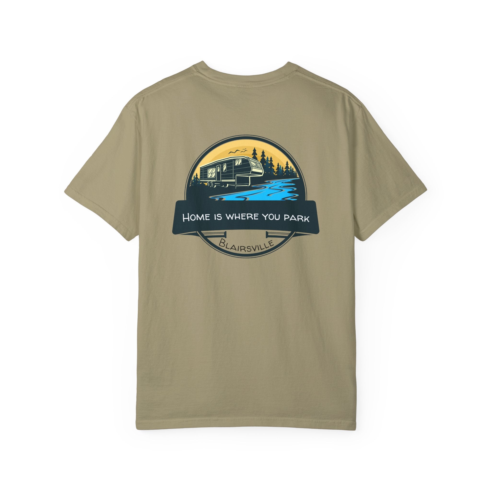 Unisex Adult T-shirt, RV design by 515Gear.com | Blairsville, GA | Home is where you park!