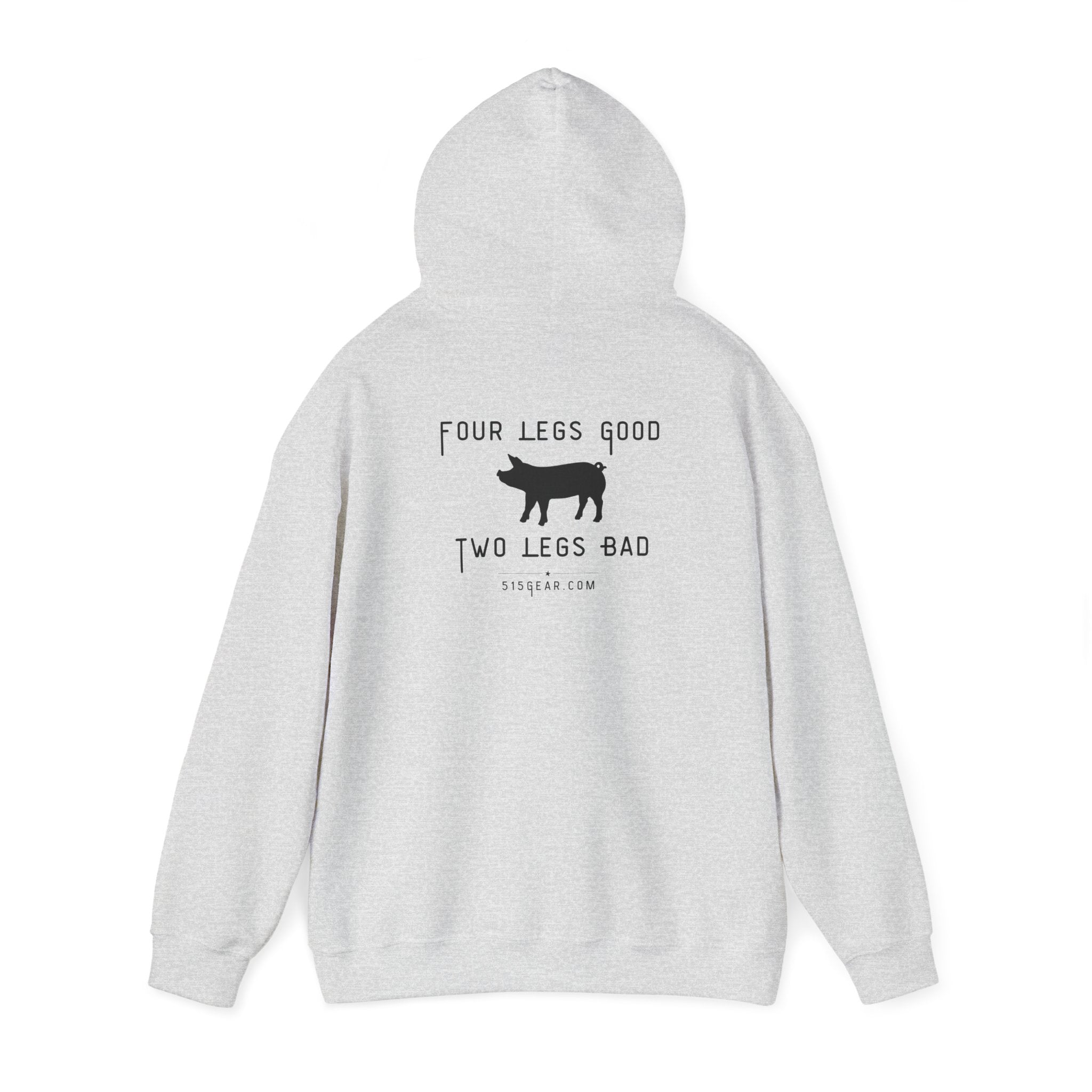 unisex adult hoodie, satirical reference for “Orwellian” lovers | 515Gear.com | anyone love Animal Farm?