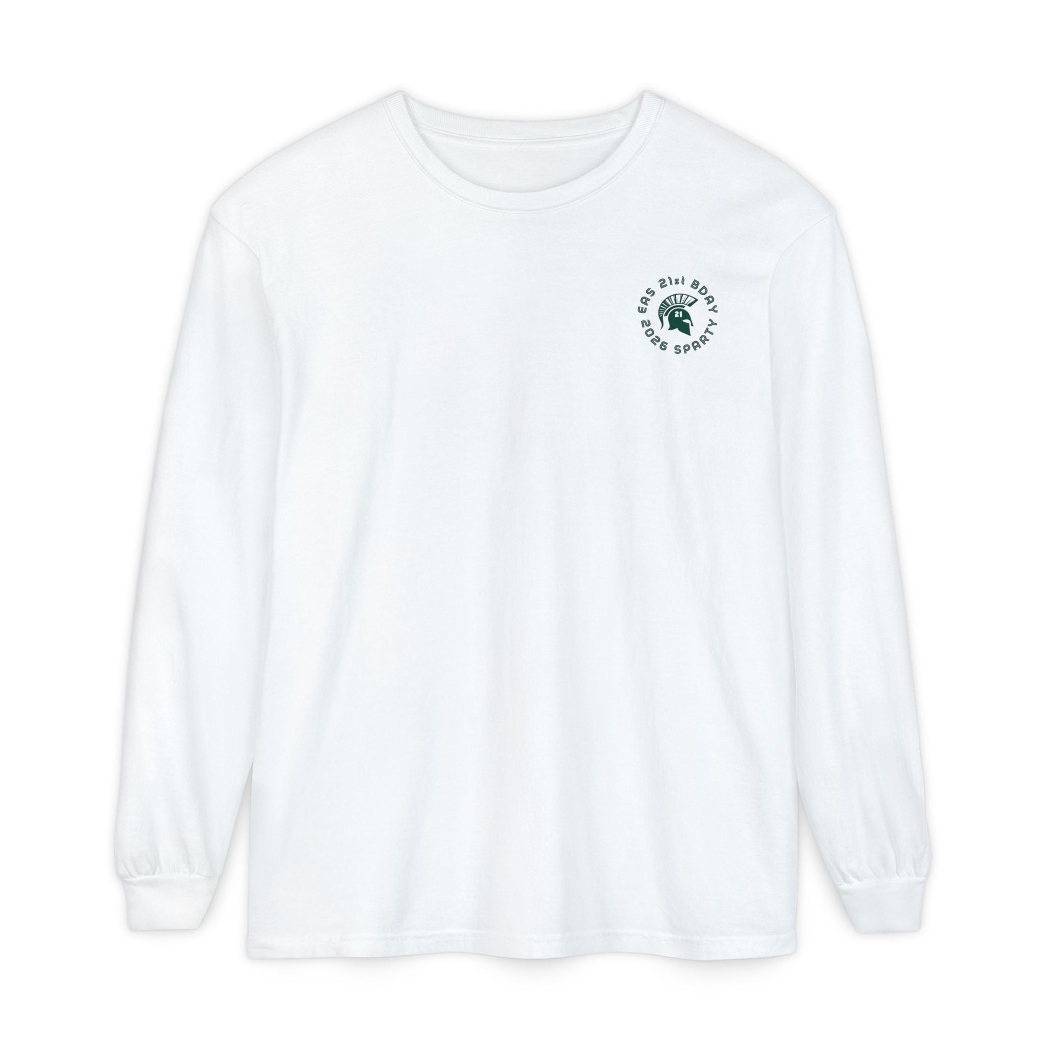 EASy Does It 21st BDAY Unisex Long Sleeve Comfort Colors T-Shirt