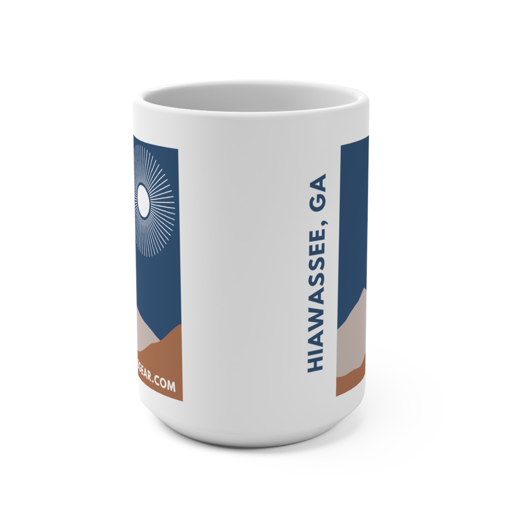 North Georgia Mountains Full Moon, Hiawassee Coffee Mug – 15oz