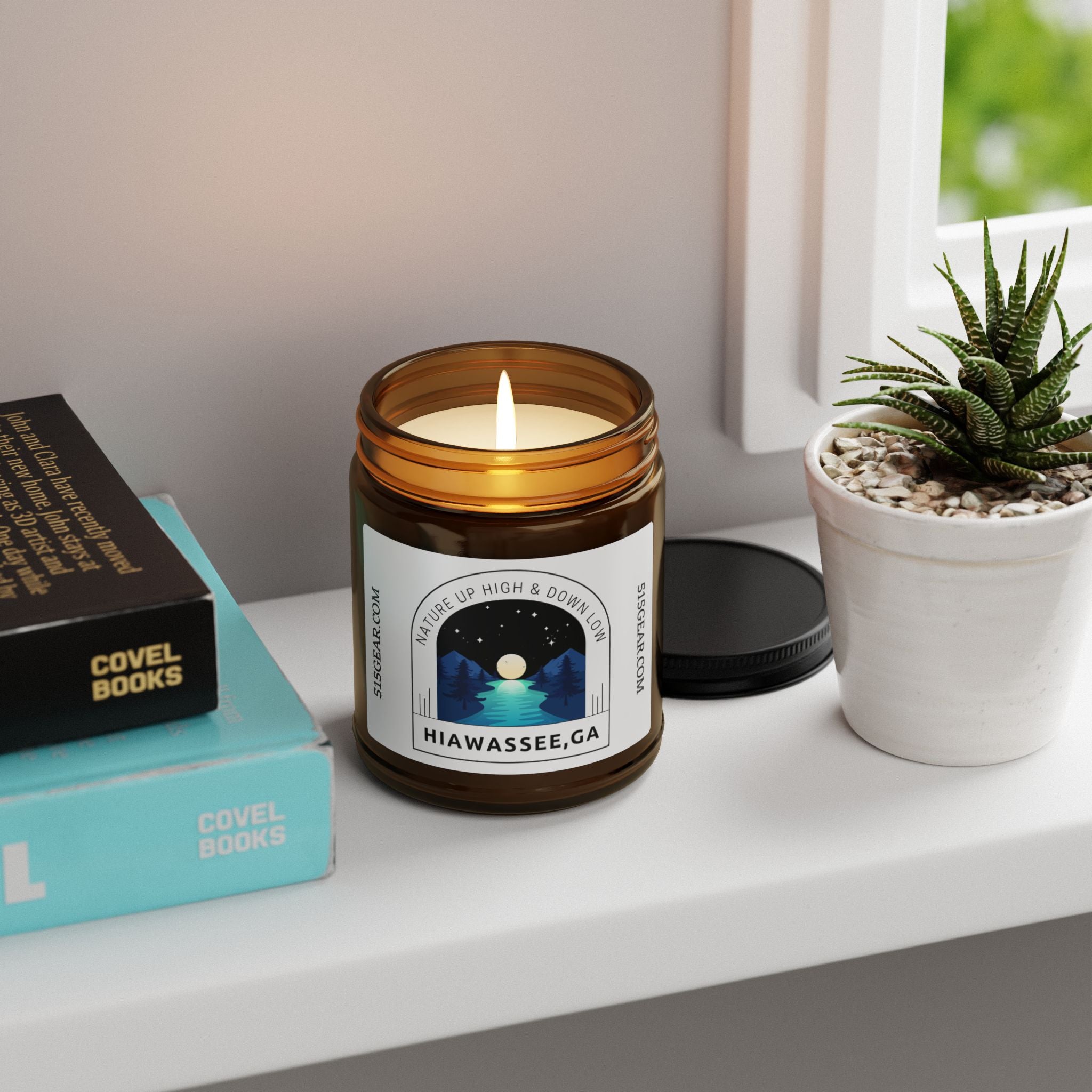 Soy Candle, 9 ounces, Nature Up High & Down Low design by 515Gear.com | Hiawassee, GA | aromatherapy for you!