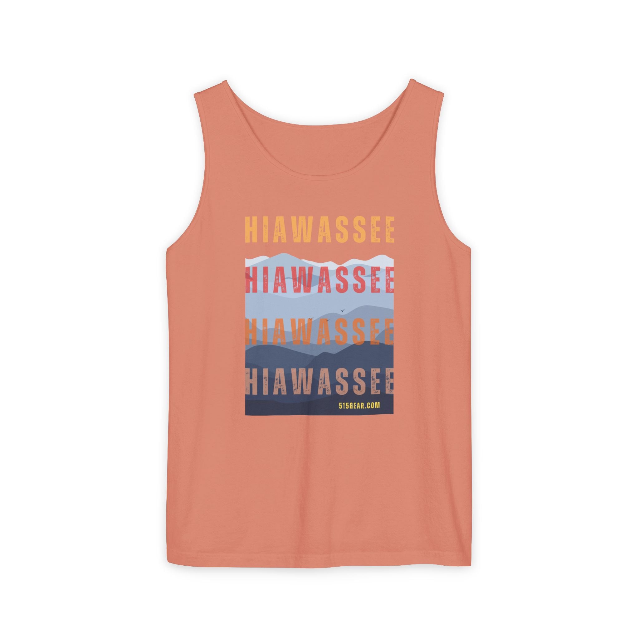 unisex tank-top, mountains graphic, by 515 Gear | Hiawassee, GA | cotton tank perfect for casual hikes and workouts
