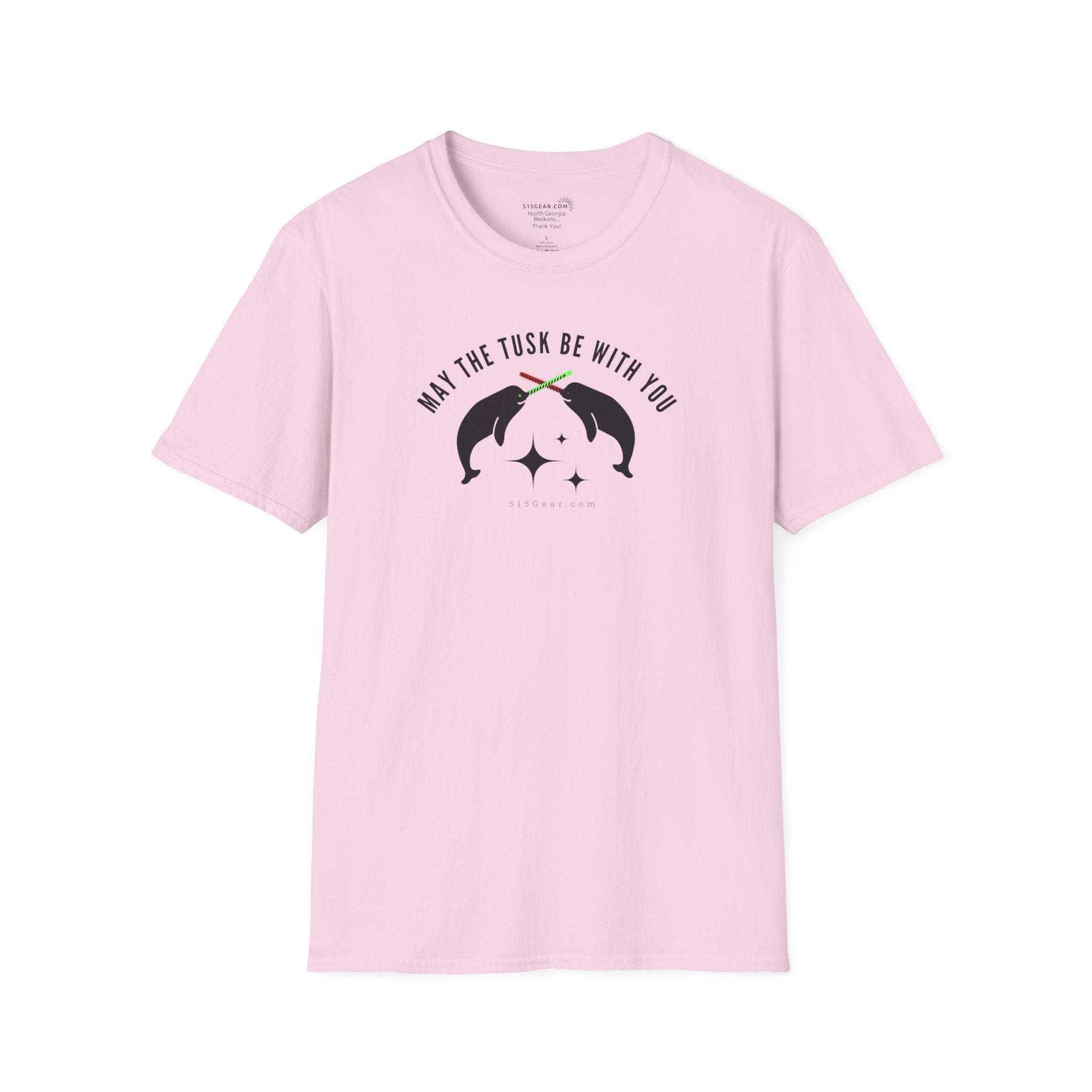 Unisex, Adult, “May the Tusk Be With You” Narwhal Lightsaber t-shirt by 515Gear.com