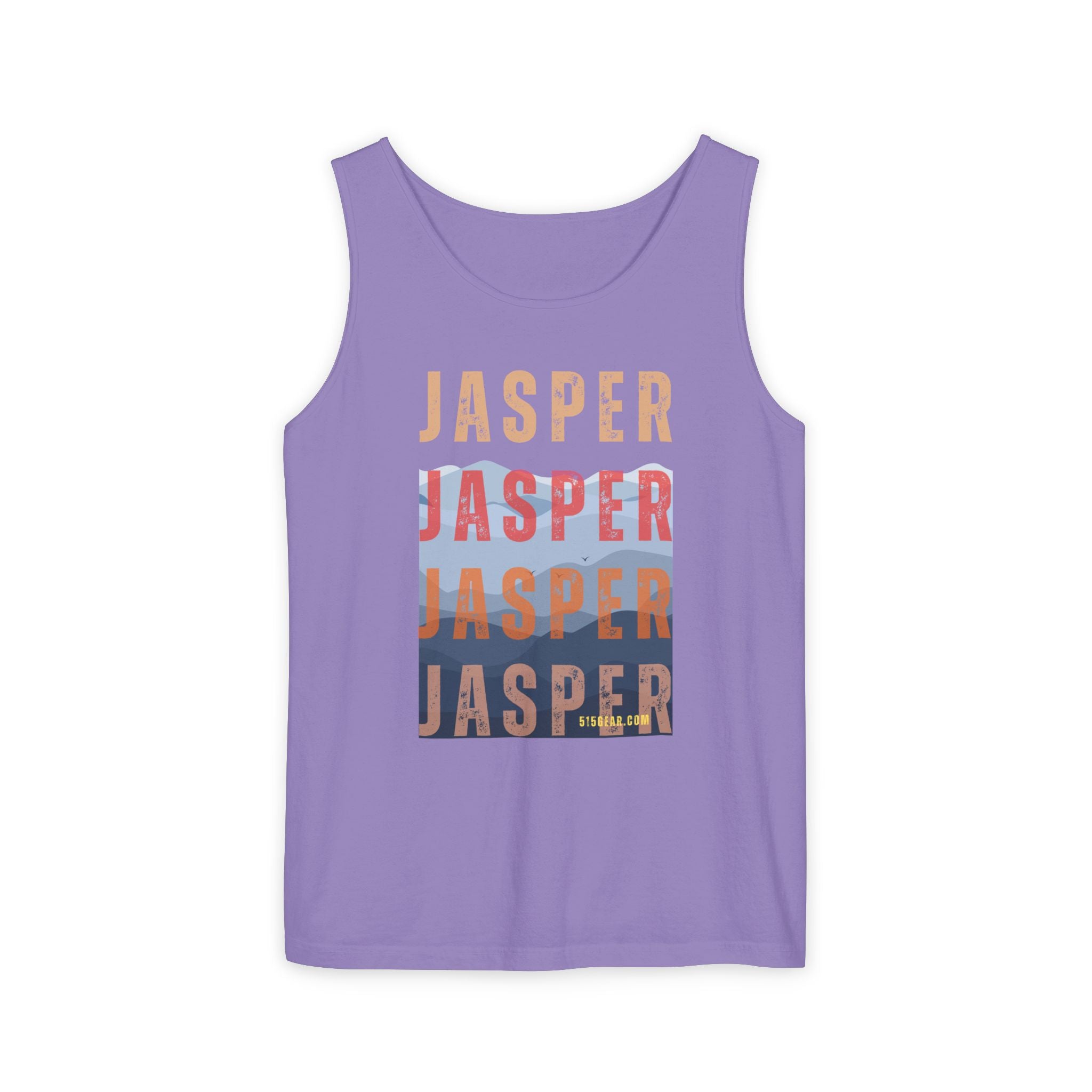 unisex tank-top, mountains graphic, by 515 Gear | Jasper, GA | cotton tank perfect for casual hikes and workouts