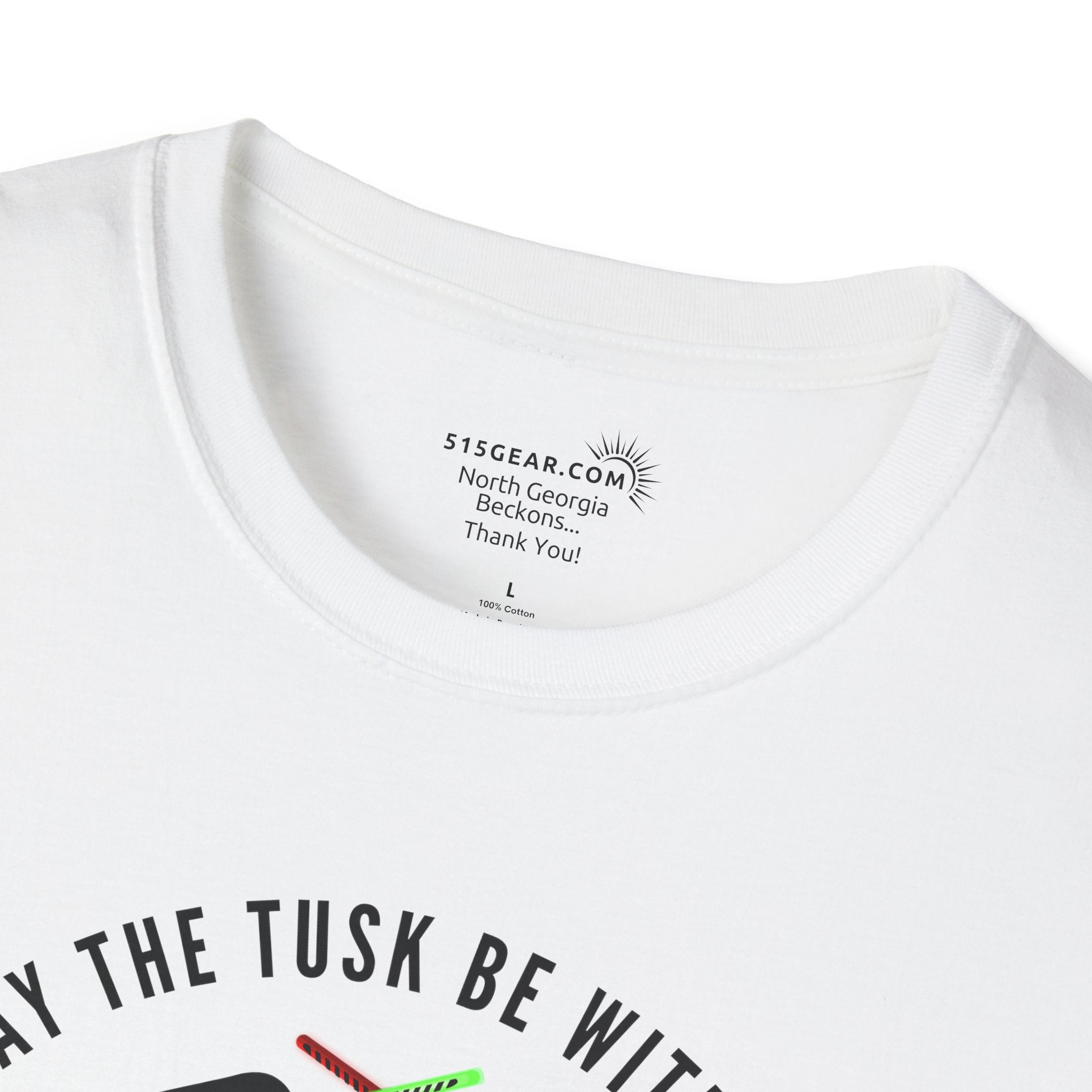 May the Tusk Be With You – Narwhal Lightsaber Tee Unisex Softstyle T-Shirt