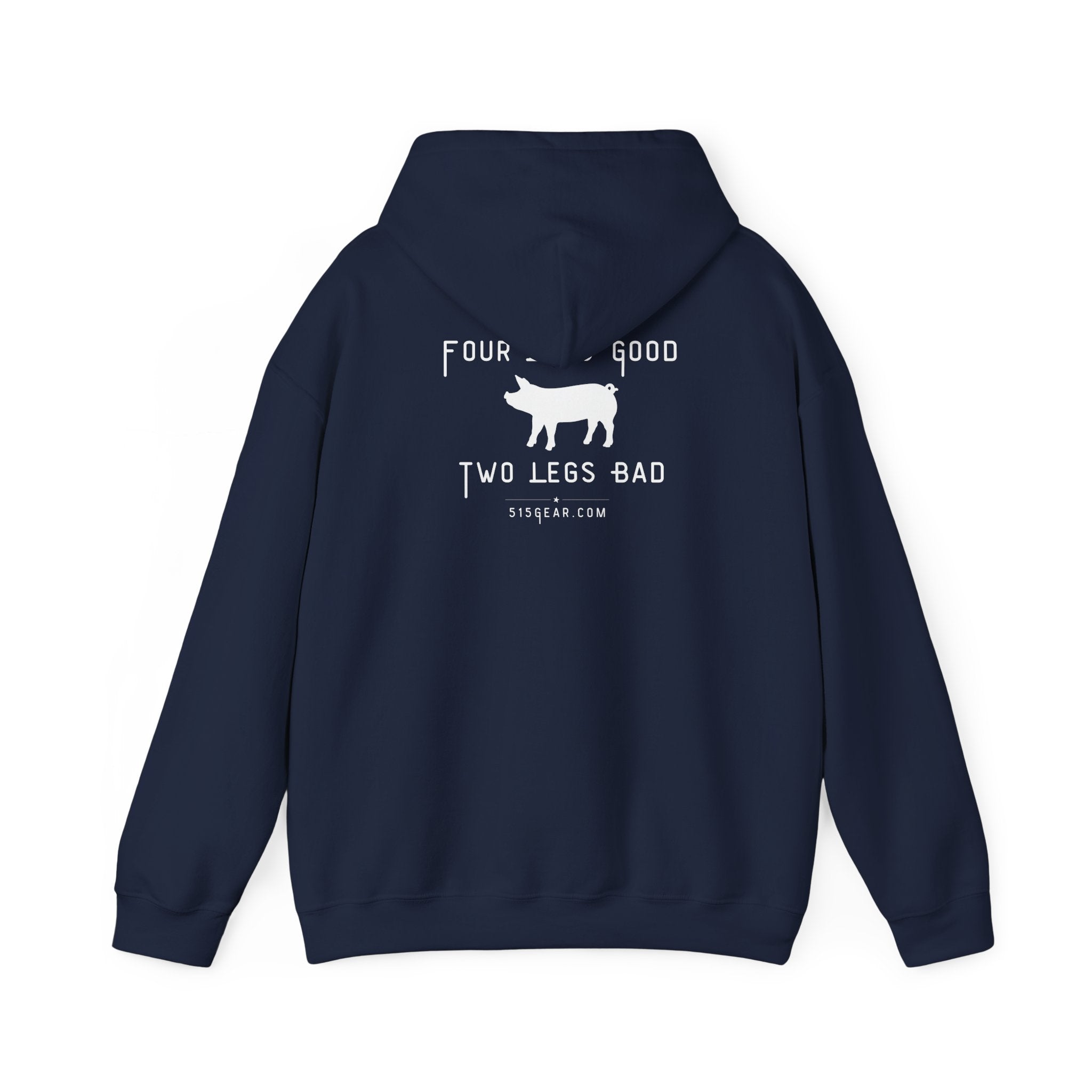 unisex adult hoodie, satirical reference for “Orwellian” lovers | 515Gear.com | anyone love Animal Farm?