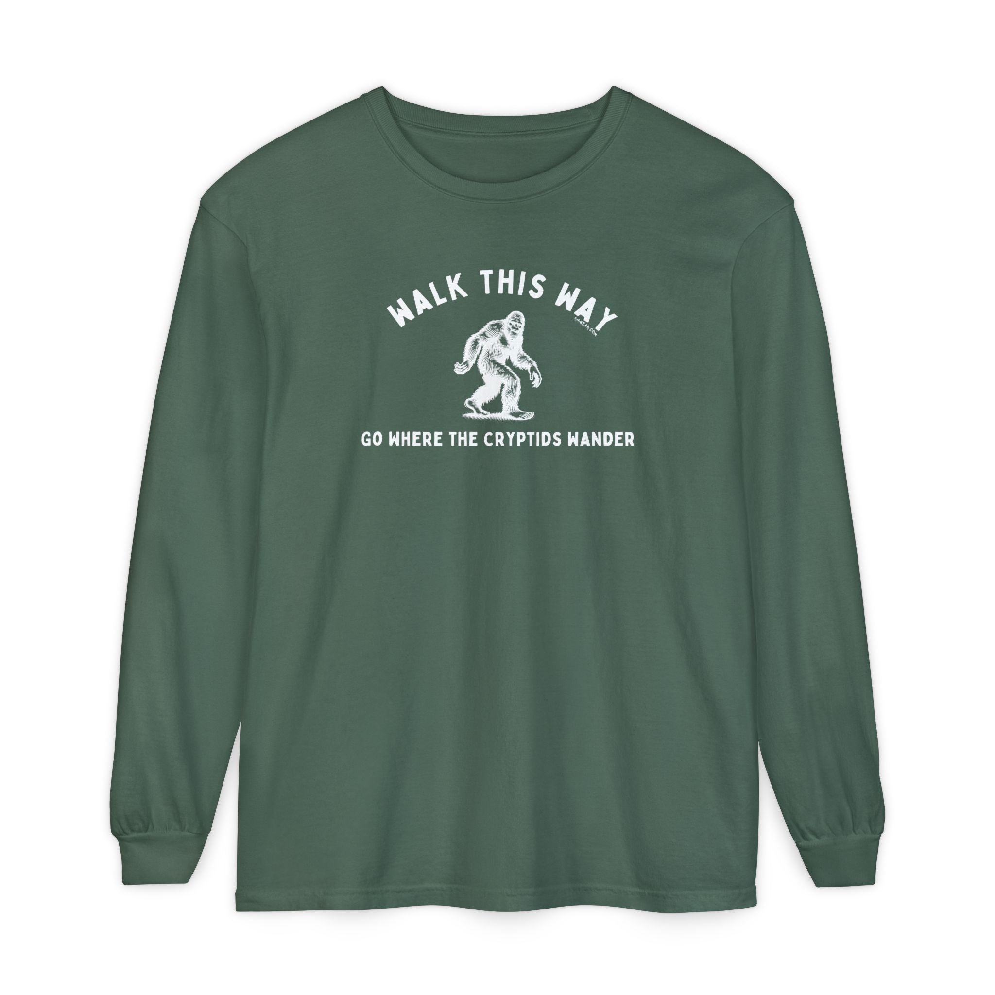 Walk This Way – Bigfoot Wanderer Long Sleeve Tee (Comfort Colors®)