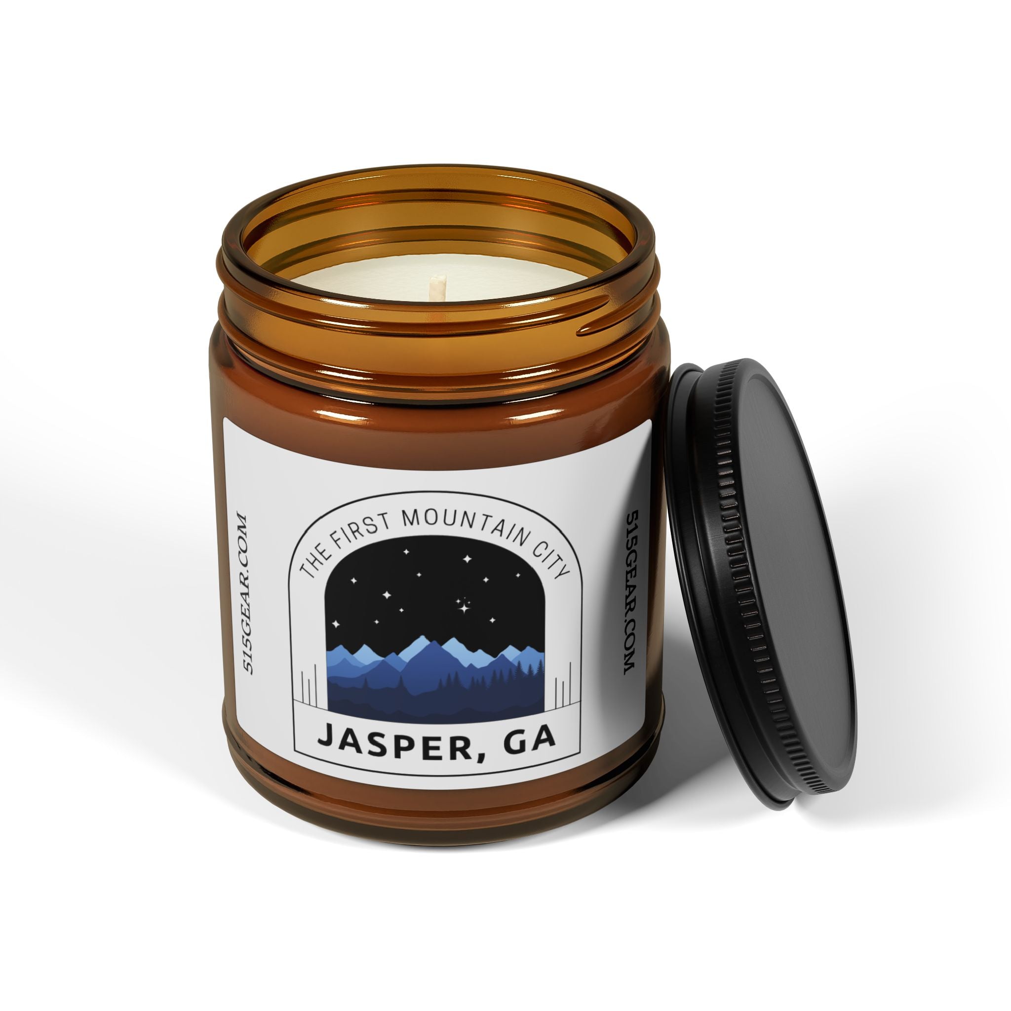 Soy Candle, 9 ounces, The First Mountain City design by 515Gear.com | Jasper, GA | aromatherapy for you!