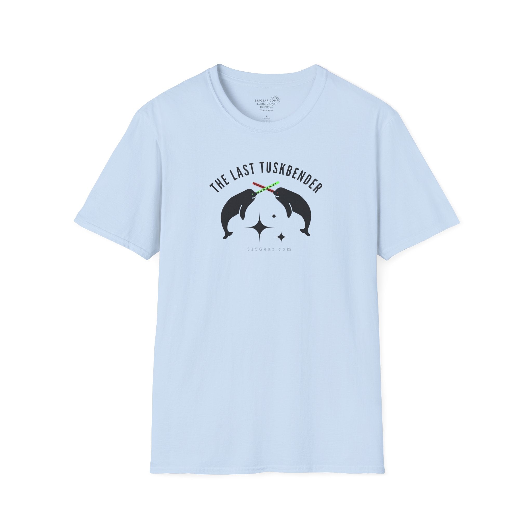 The Last Tuskbender – Narwhal Lightsaber Tee Unisex Softstyle T-Shirt