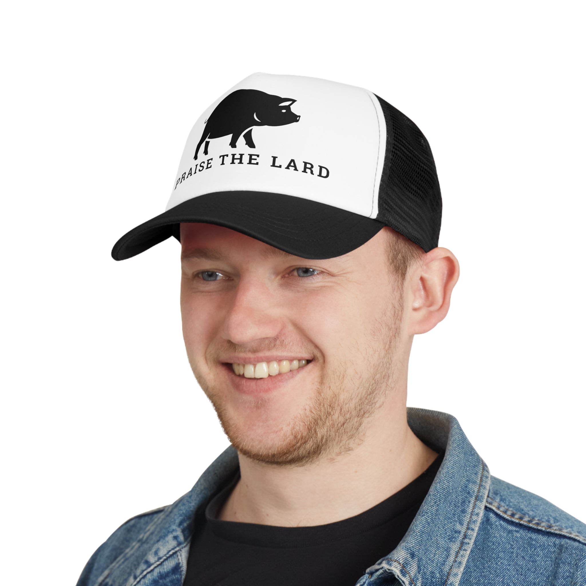Trucker cap, Praise the Lard Design, by 515Gear.com | Hiawassee, GA | When Pigs Fly