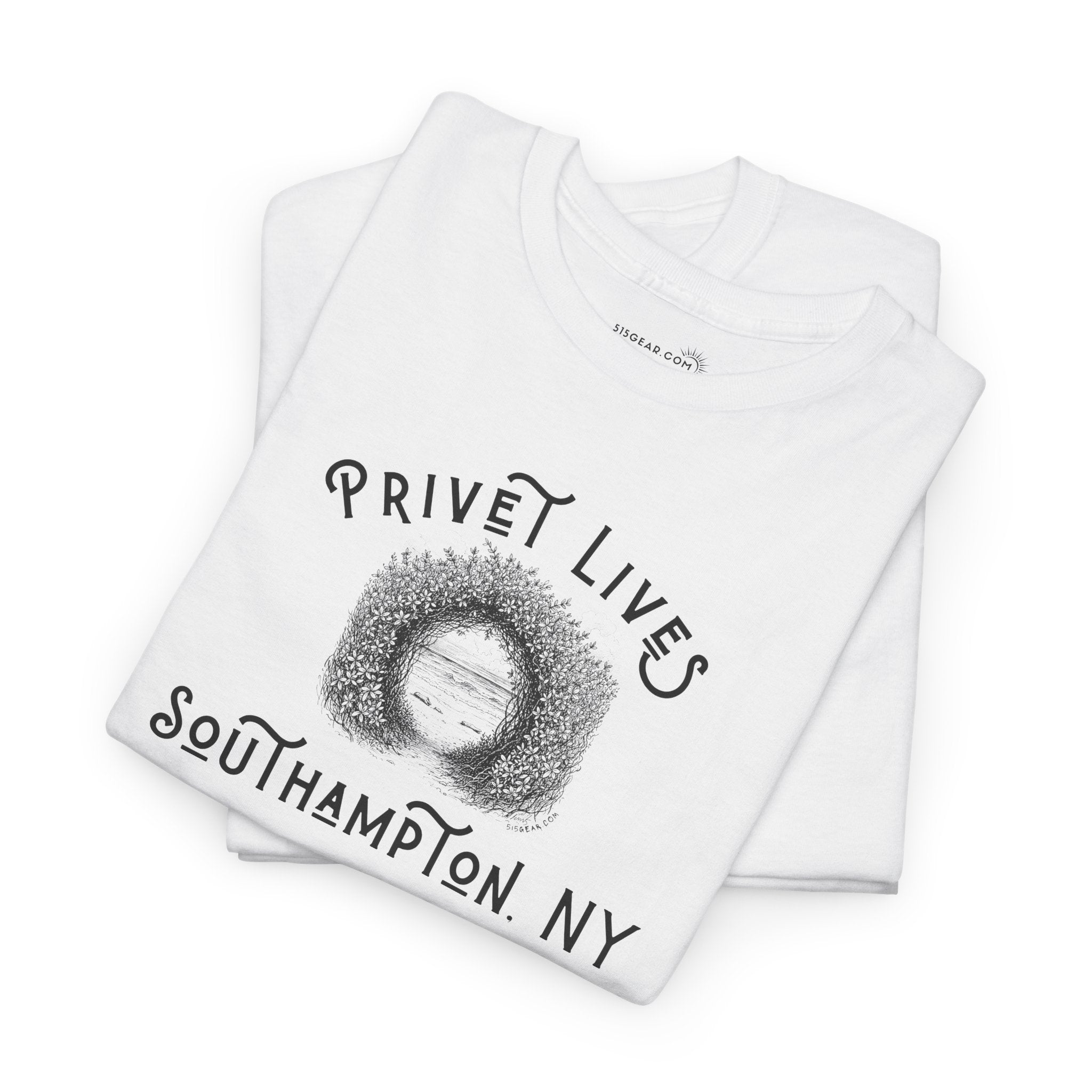 Privet Lives & Beach Pathways Southampton, NY - Unisex Heavy Cotton Tee