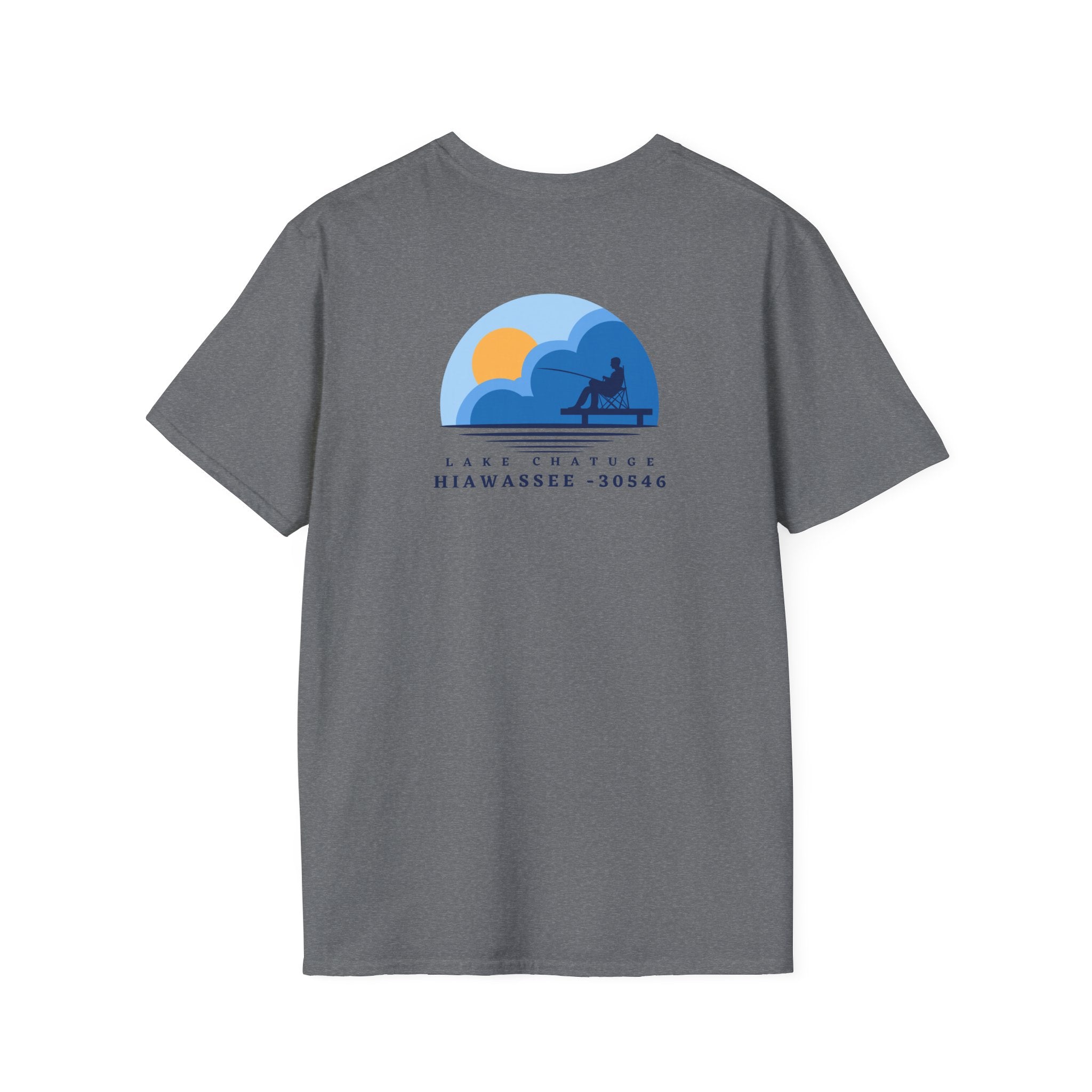 Adult t-shirt, Lake Fishing Graphic, by 515Gear.com | Hiawassee, GA | 30546