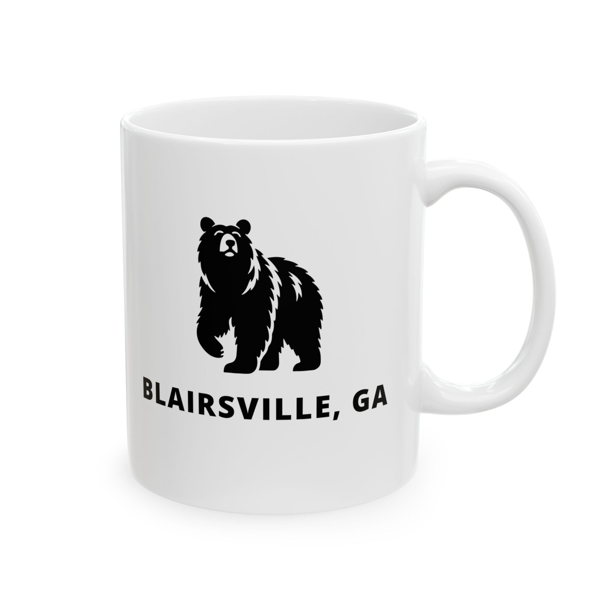 North Georgia Mountains, Blairsville Coffee Mug – Black Bear Collection (11oz, 15oz)