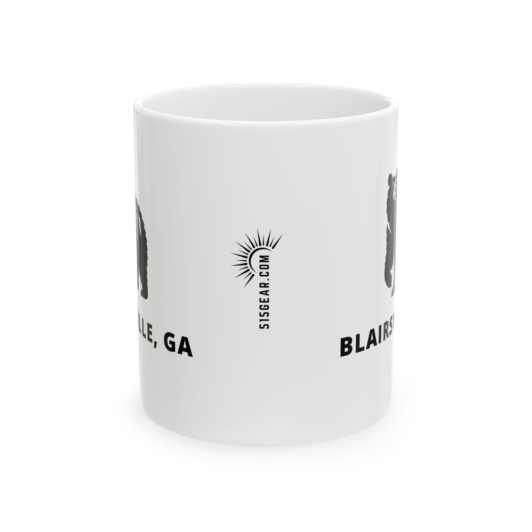 North Georgia Mountains, Blairsville Coffee Mug – Black Bear Collection (11oz, 15oz)