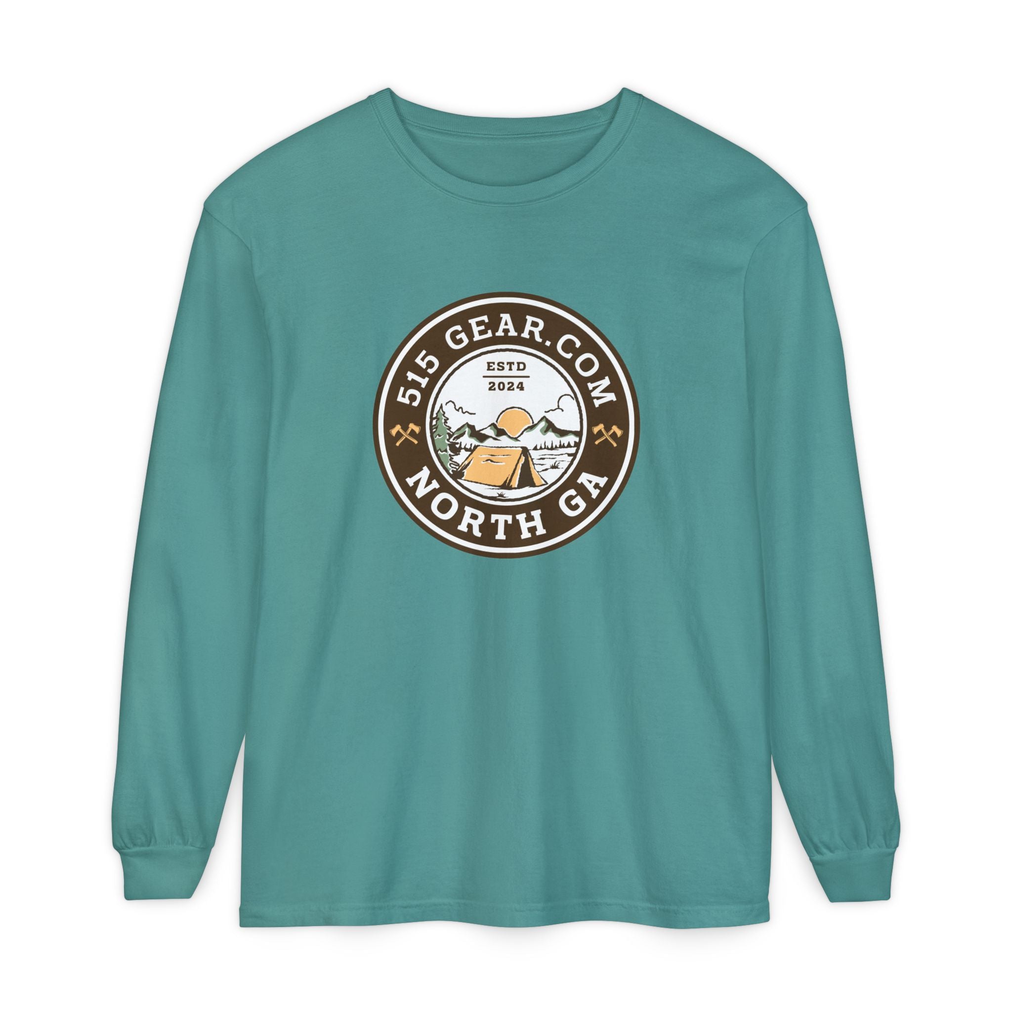 Unisex Adult Long Sleeve T-shirt, Camping Design | 515Gear.com | The Mountains are Calling!
