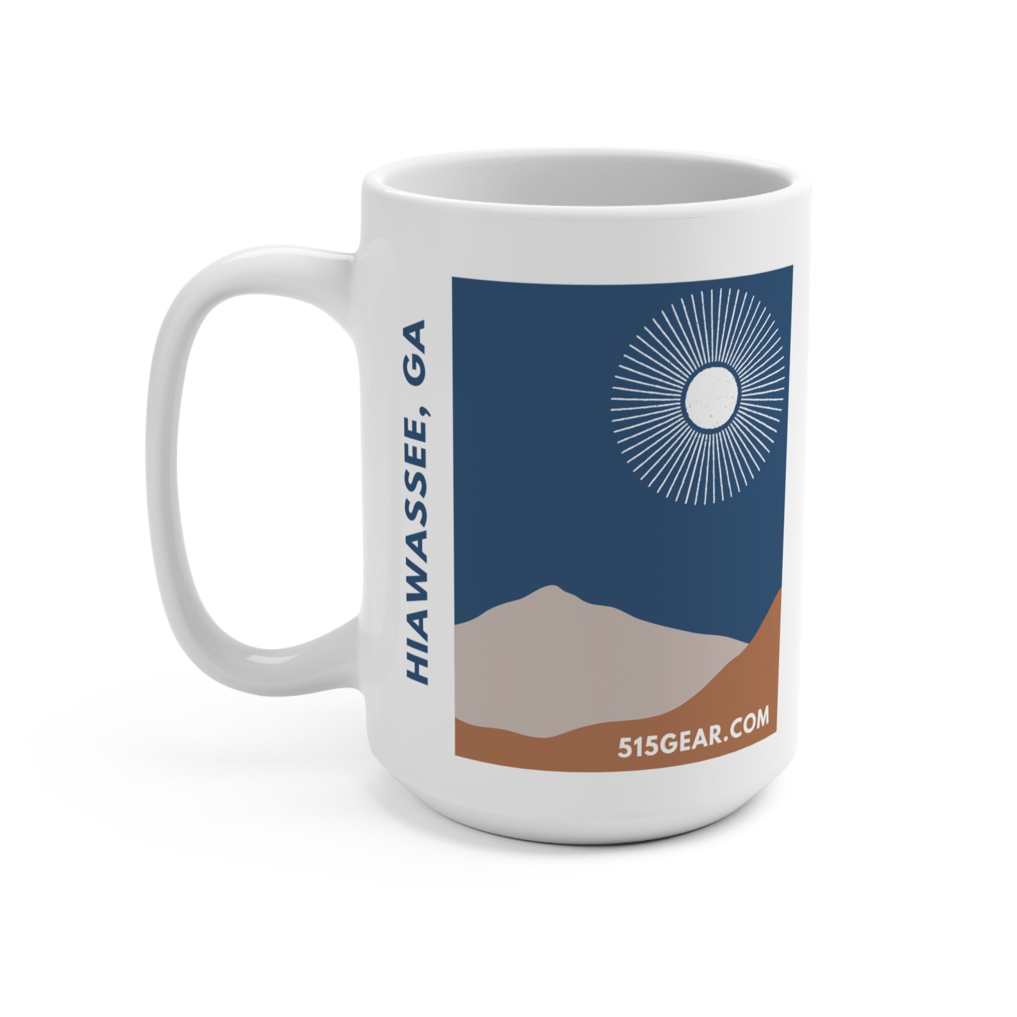 North Georgia Mountains Full Moon, Hiawassee Coffee Mug – 15oz