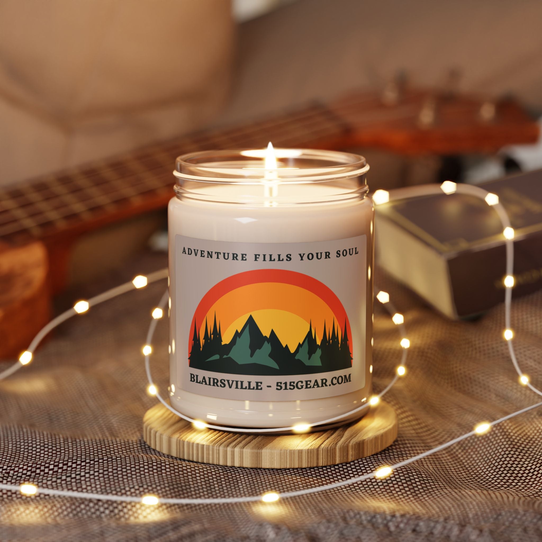 Soy Candle, Adventure fills your soul design, by 515Gear.com | Blairsville, GA | aromatherapy for you!