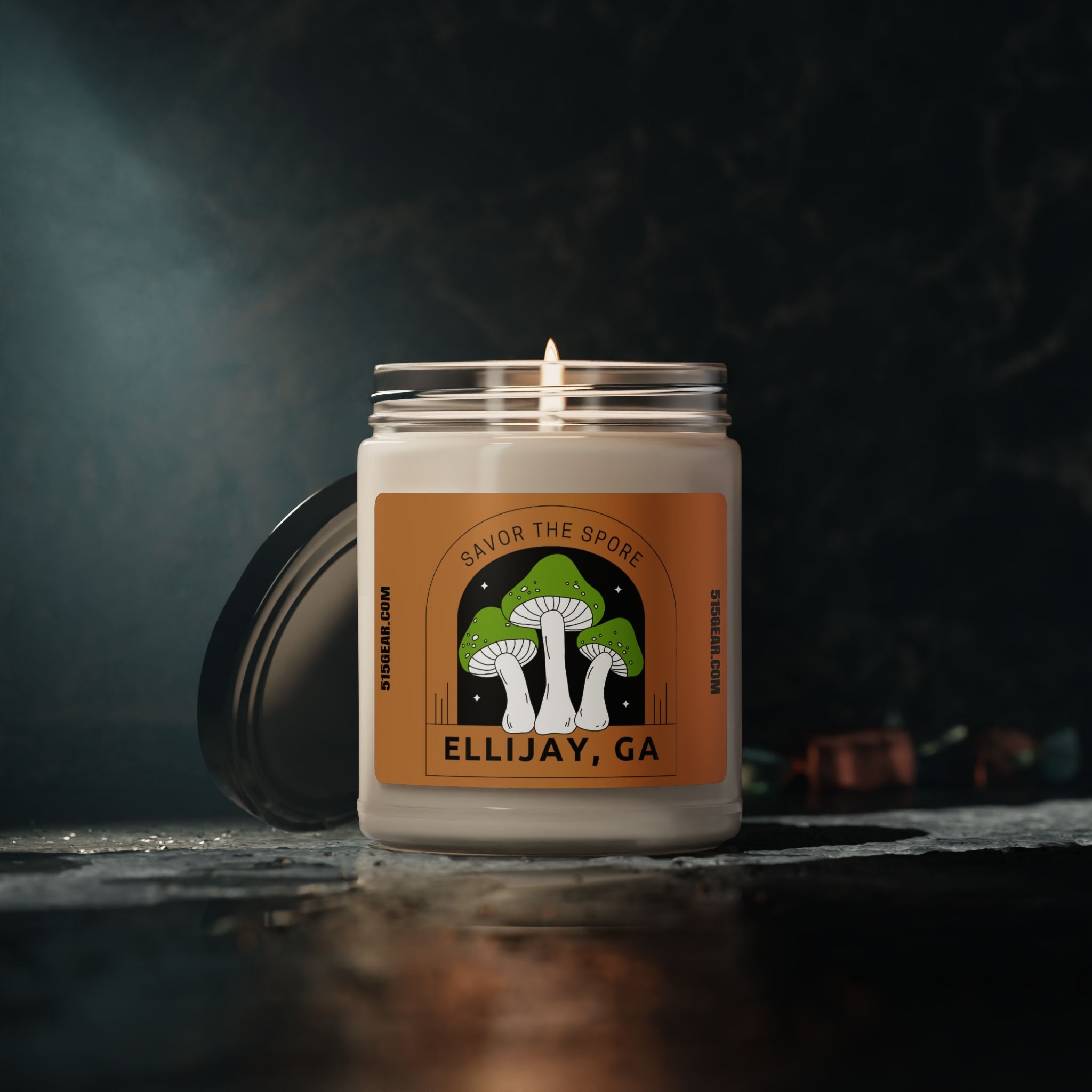 Soy Candle, Savor the Spore design, by 515Gear.com | Ellijay, GA | aromatherapy for you!