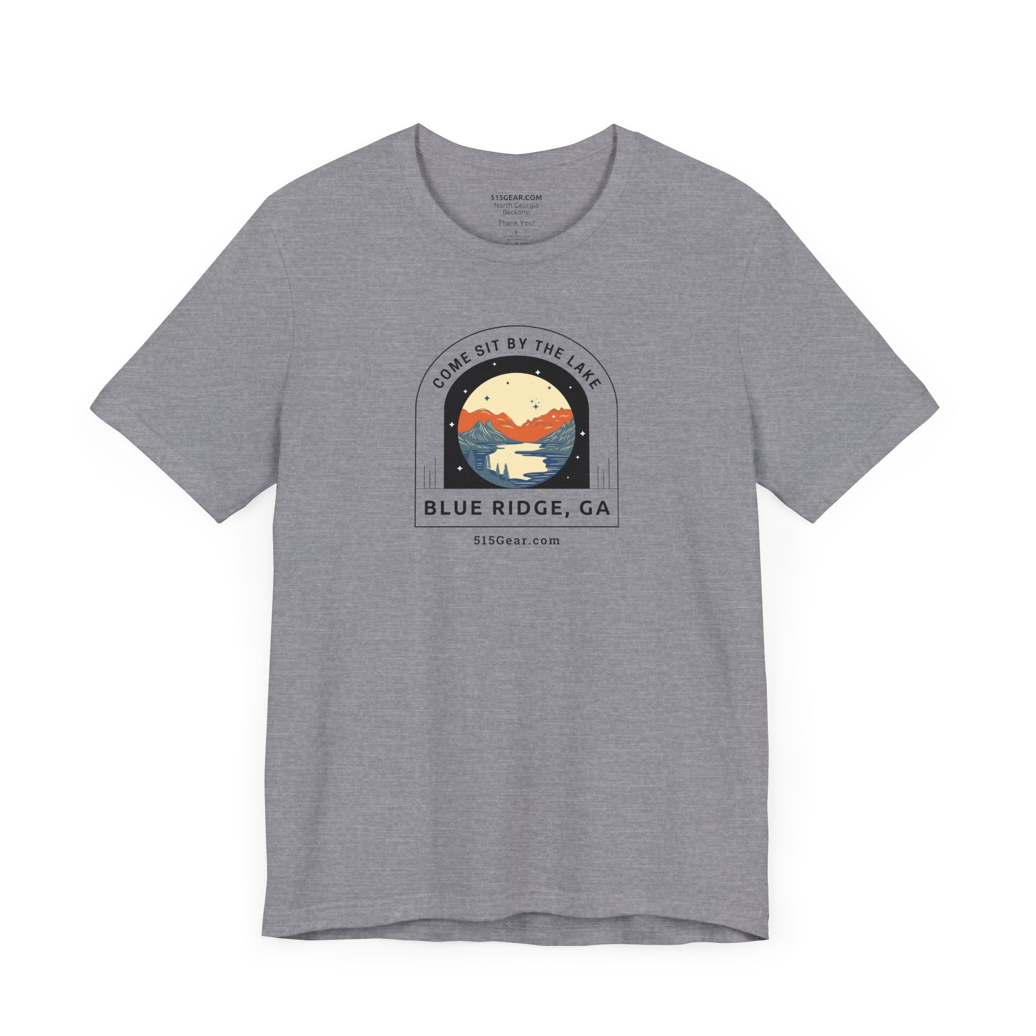 Unisex Adult T-shirt, by 515Gear.com | Blue Ridge, GA | Come Sit by the Lake!