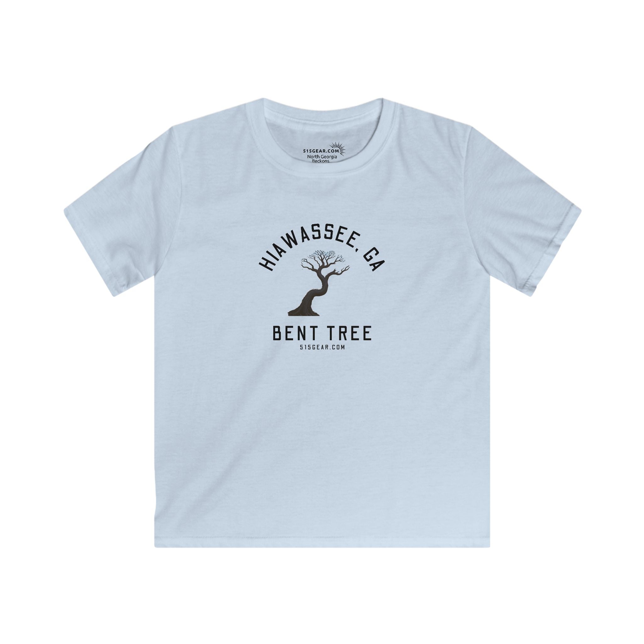 Kid’s T-Shirt, Bent Tree design by515Gear.com | Hiawassee, GA | Don't leave the trail!