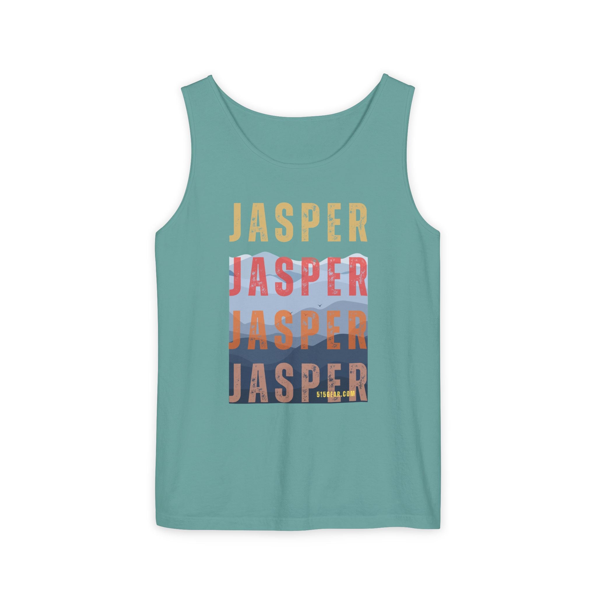 unisex tank-top, mountains graphic, by 515 Gear | Jasper, GA | cotton tank perfect for casual hikes and workouts