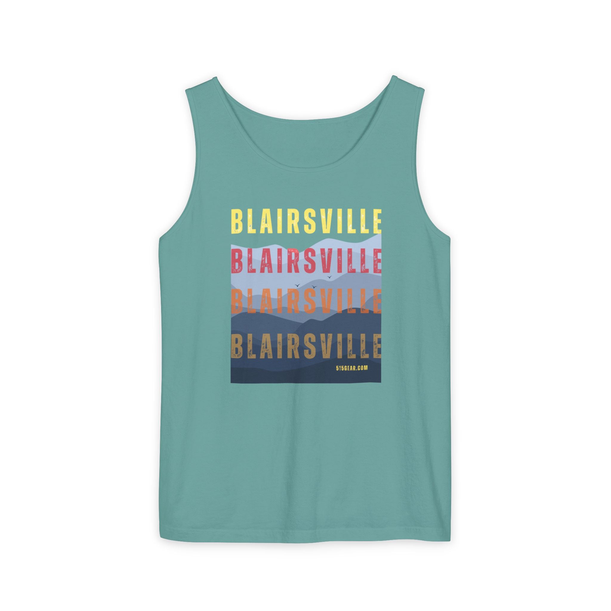 unisex tank-top, mountains graphic, by 515 Gear | Blairsville GA | cotton tank perfect for casual hikes and workouts