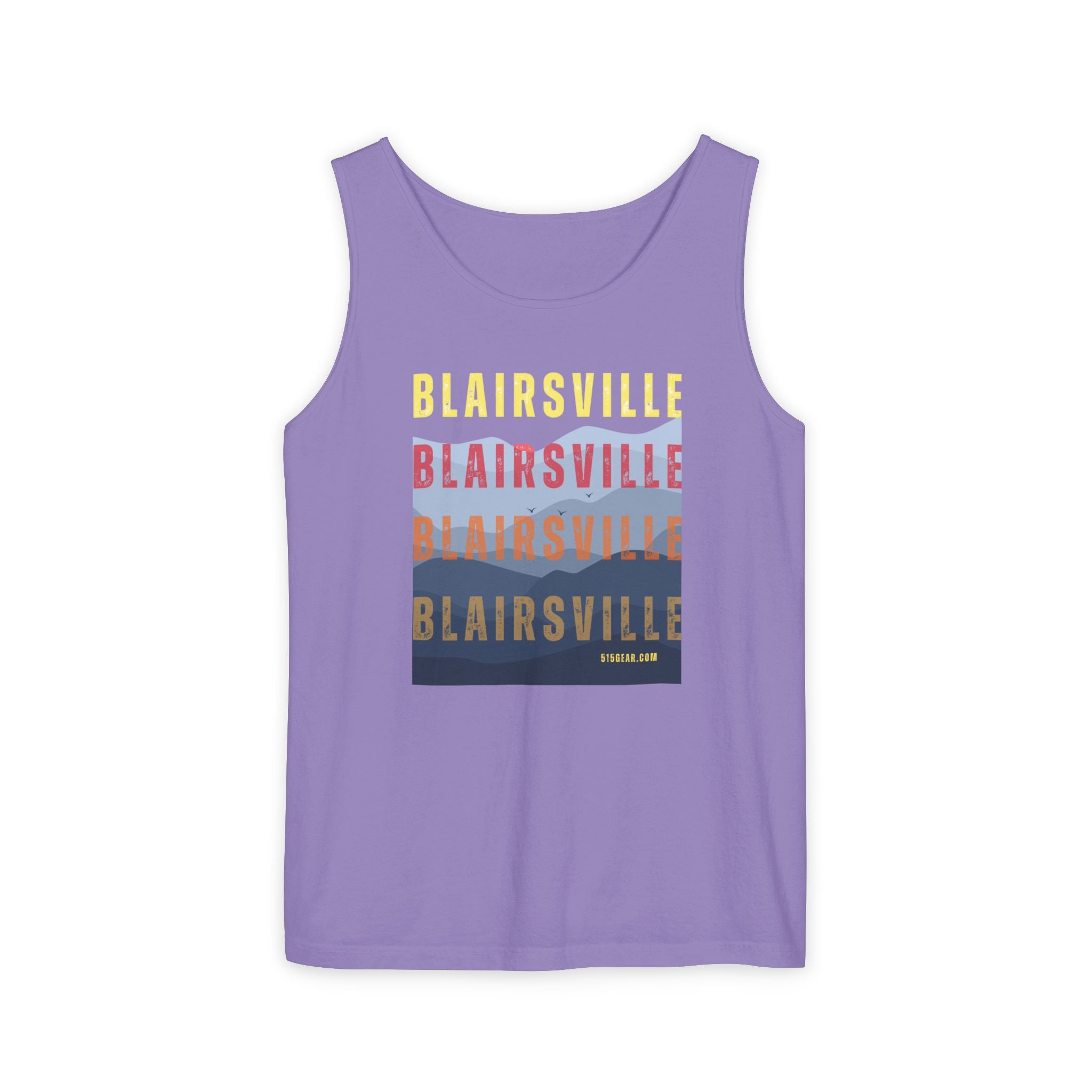 unisex tank-top, mountains graphic, by 515 Gear | Blairsville GA | cotton tank perfect for casual hikes and workouts