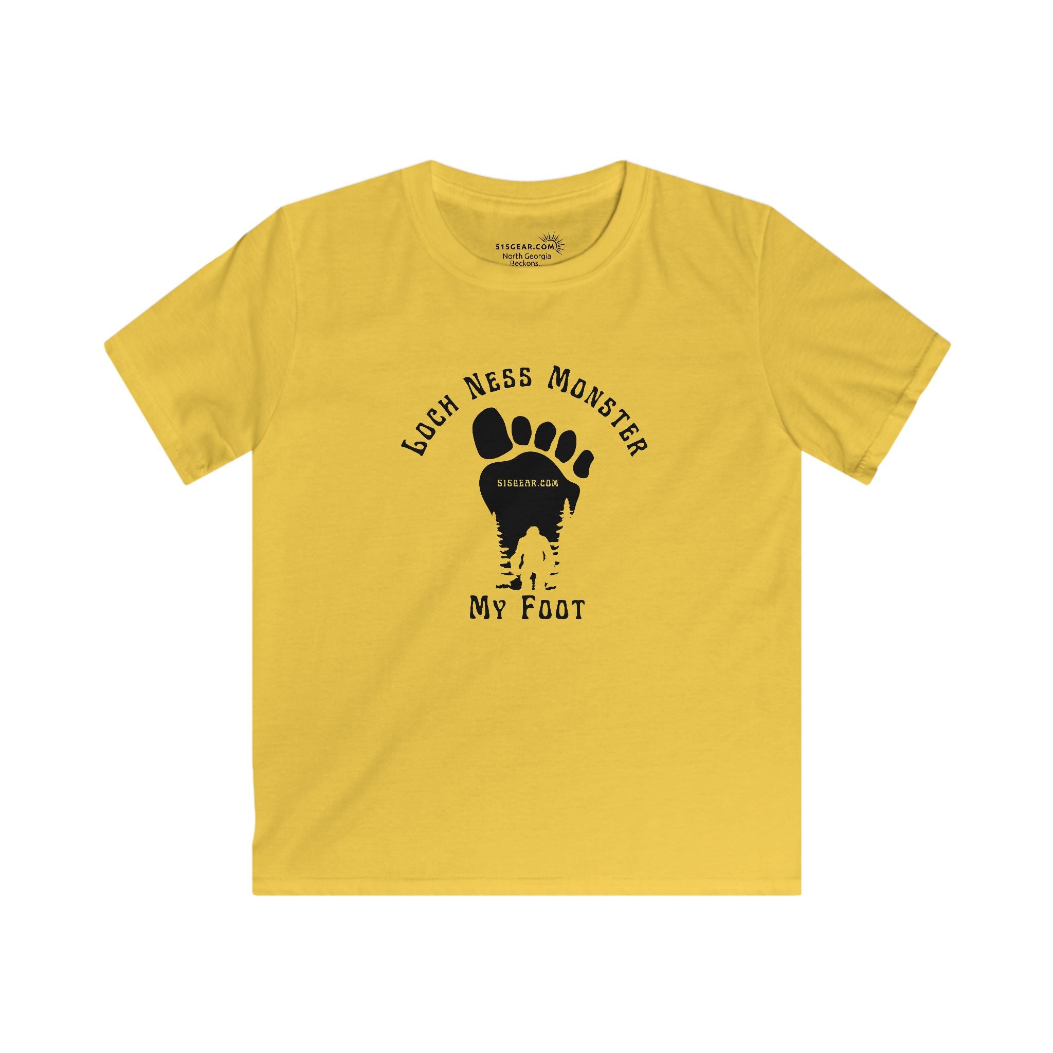 Bigfoot “Loch Ness Monster My Foot” Kids’ T-Shirt