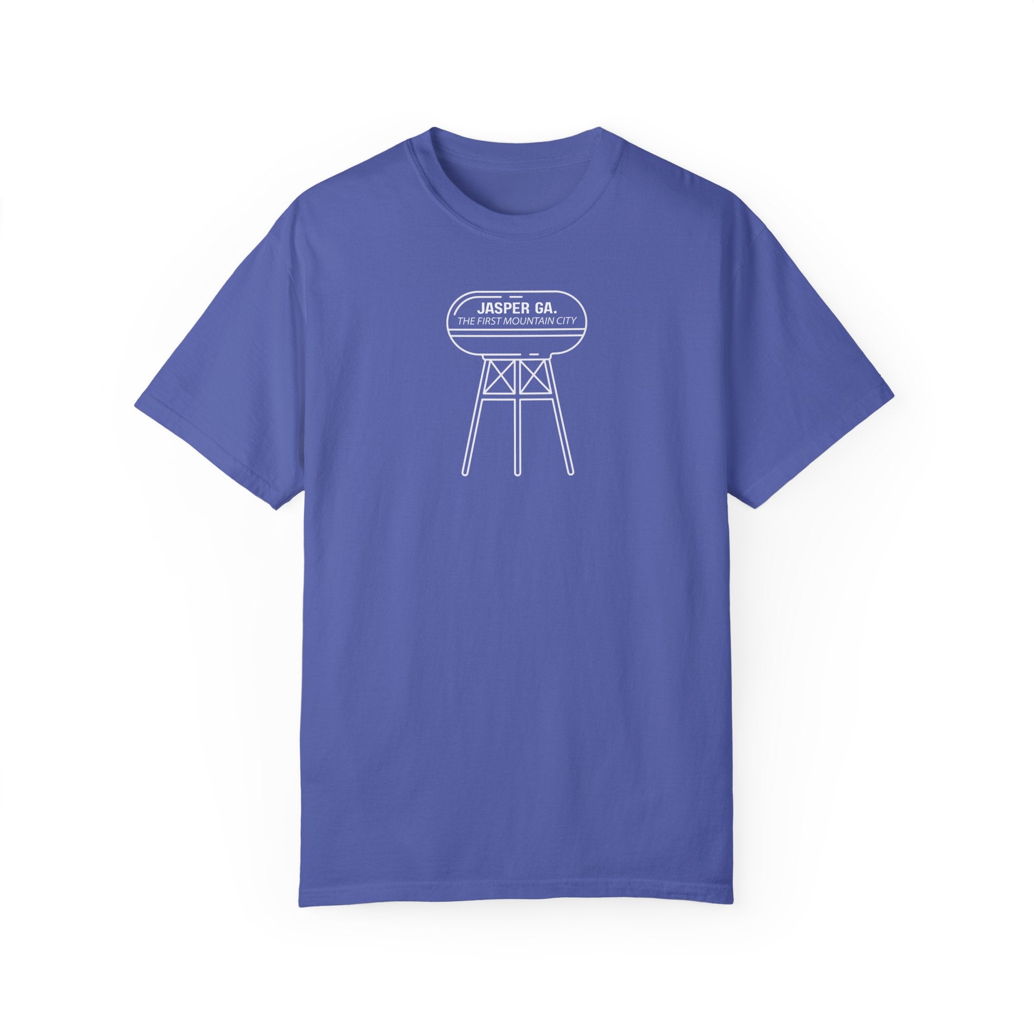 Jasper, GA "First Mountain City" Water Tower, Unisex Garment-Dyed adult T-shirt by 515Gear.com