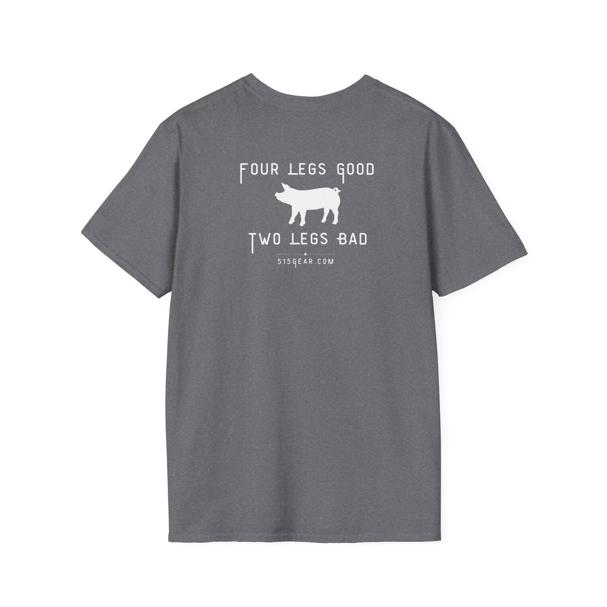 unisex adult t-shirt, satirical reference for “Orwellian” lovers | 515Gear.com | anyone love Animal Farm?