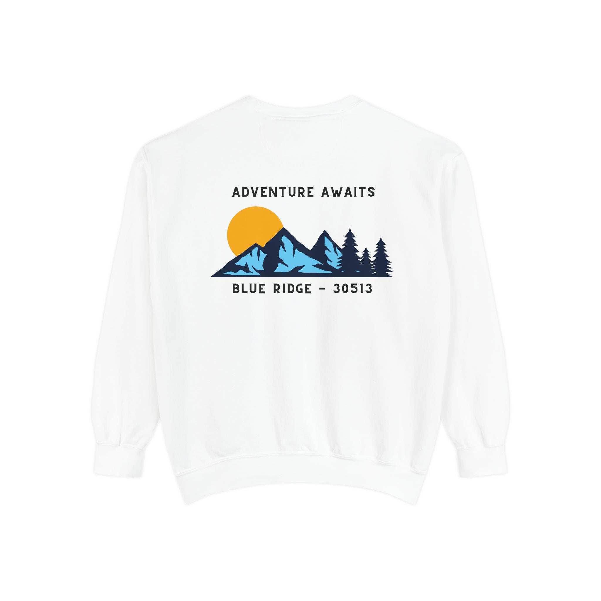 Adult Sweatshirt, Adventure Awaits Graphic, by 515Gear.com | Blue Ridge, GA | 30513
