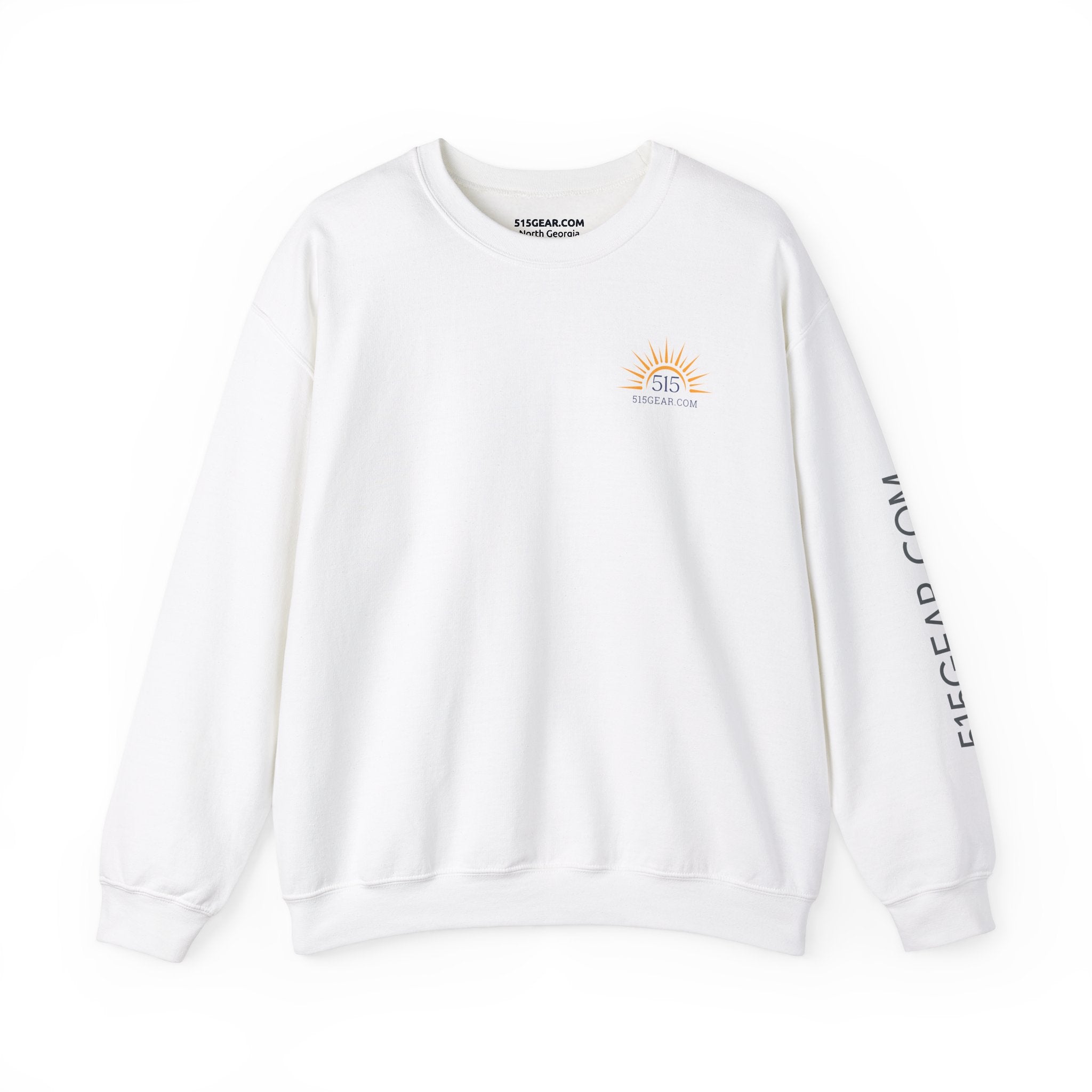 Crewneck sweatshirt, graphic on back featuring mountain range | by 515gear.Com |