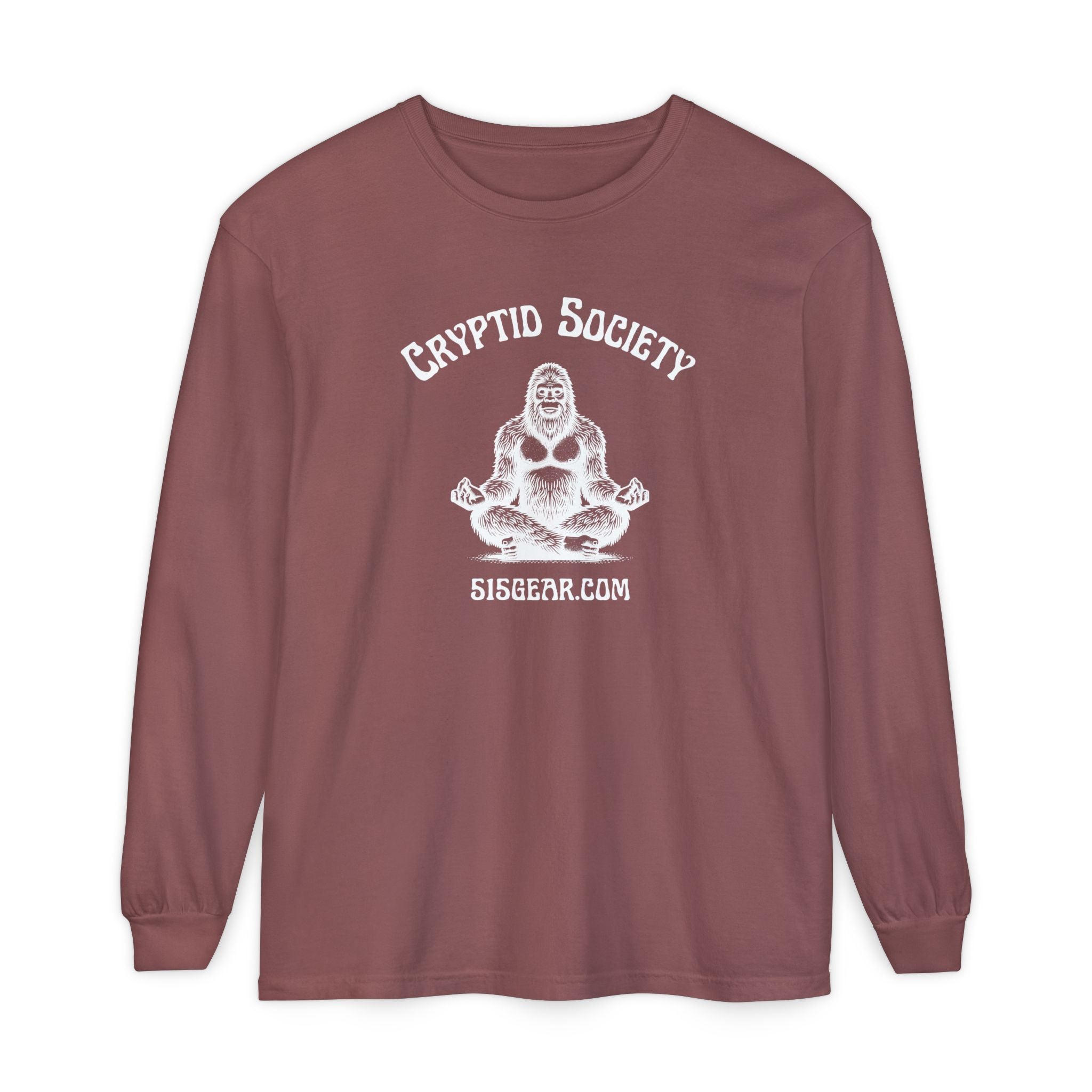 Unisex Adult Long Sleeve T-shirt, Zen Bigfoot Design | 515Gear.com | It's a Zen Thing!
