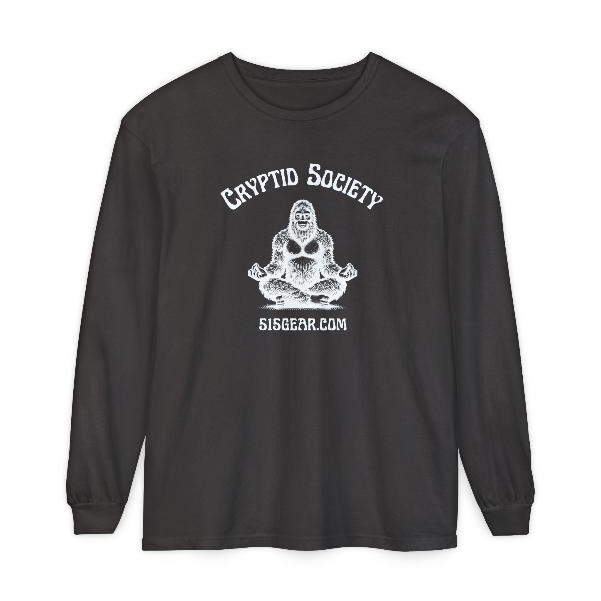 Unisex Adult Long Sleeve T-shirt, Zen Bigfoot Design | 515Gear.com | It's a Zen Thing!