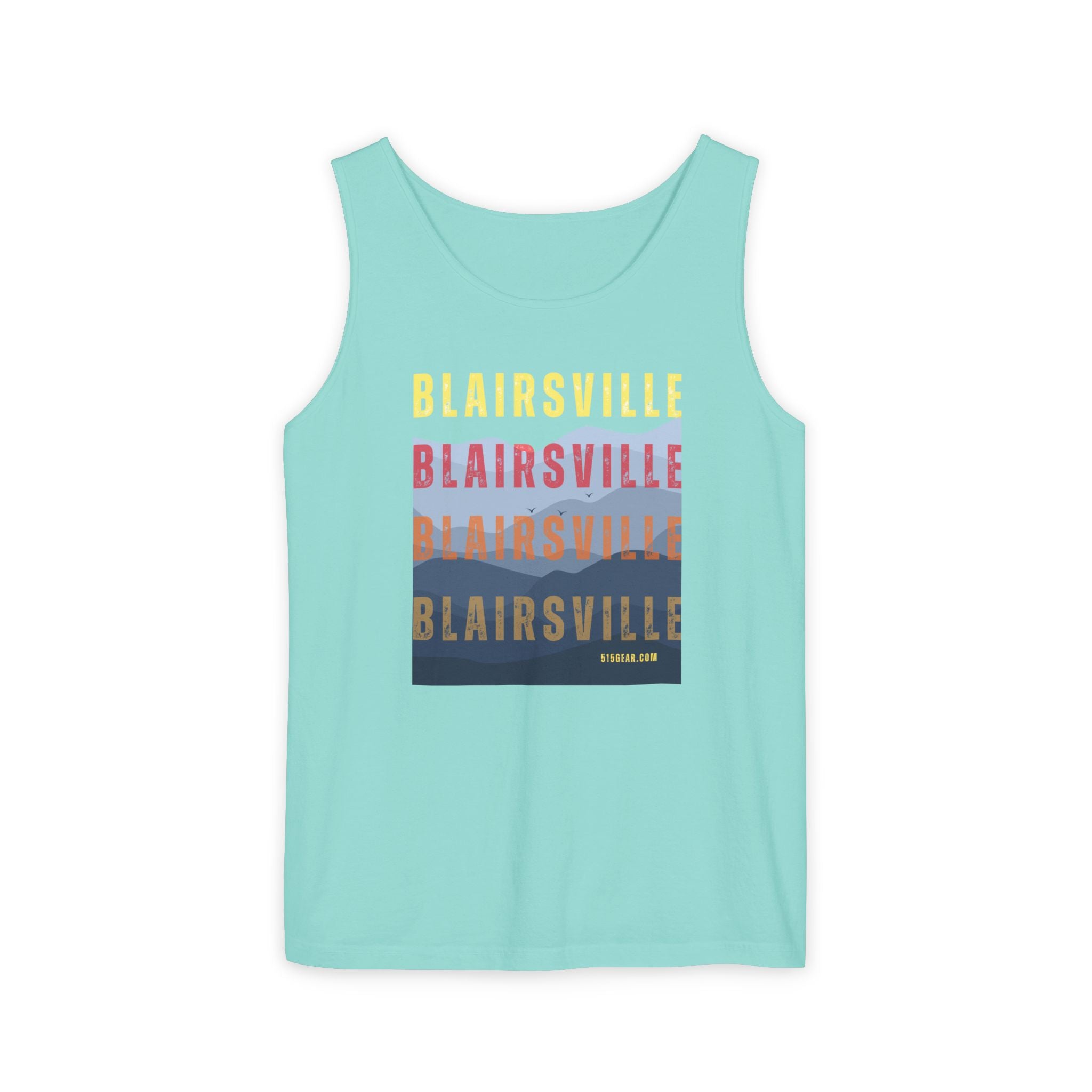 unisex tank-top, mountains graphic, by 515 Gear | Blairsville GA | cotton tank perfect for casual hikes and workouts