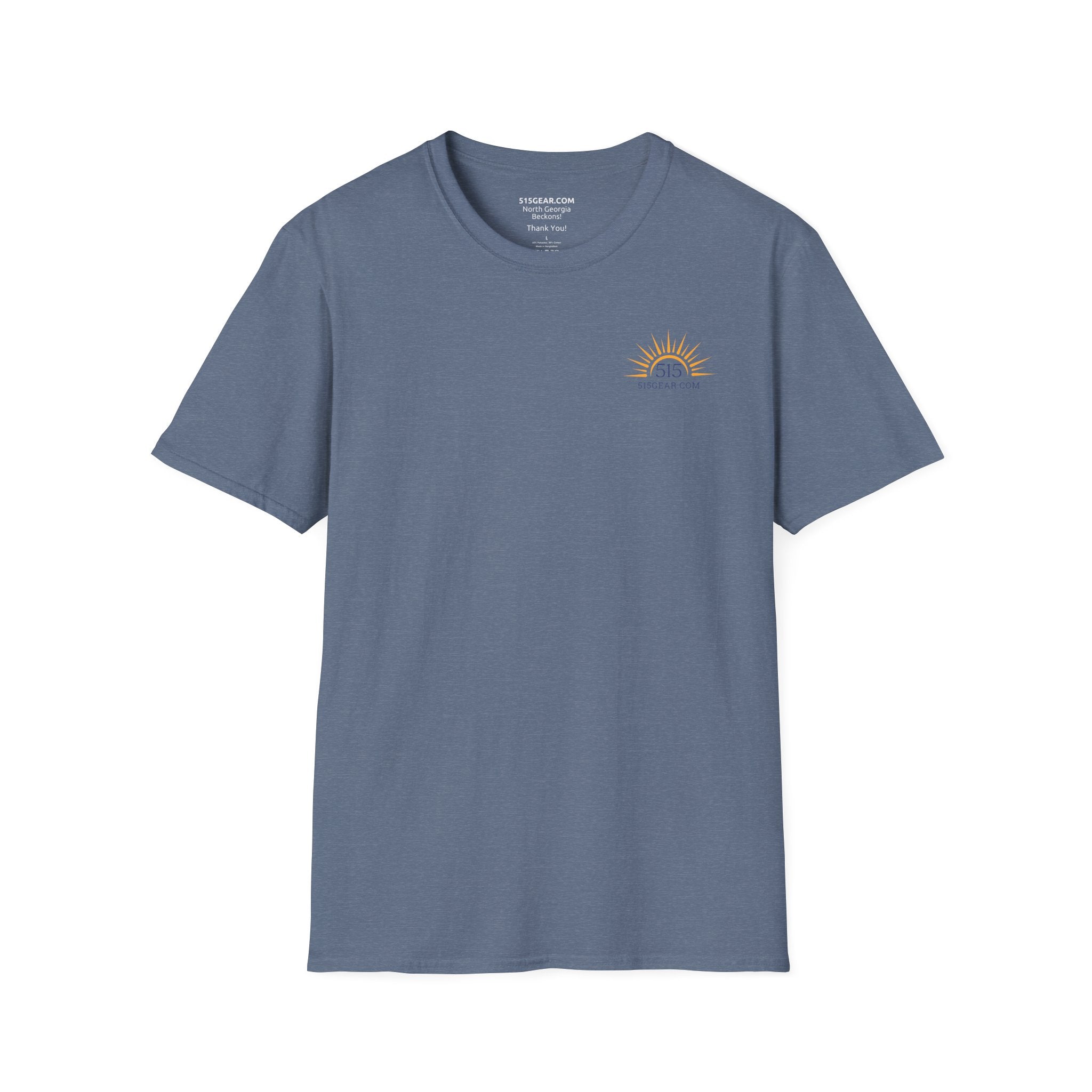 Adult t-shirt, graphic mountains 'ADVENTURE AWAITS', by 515Gear.com |Blairsville, GA |