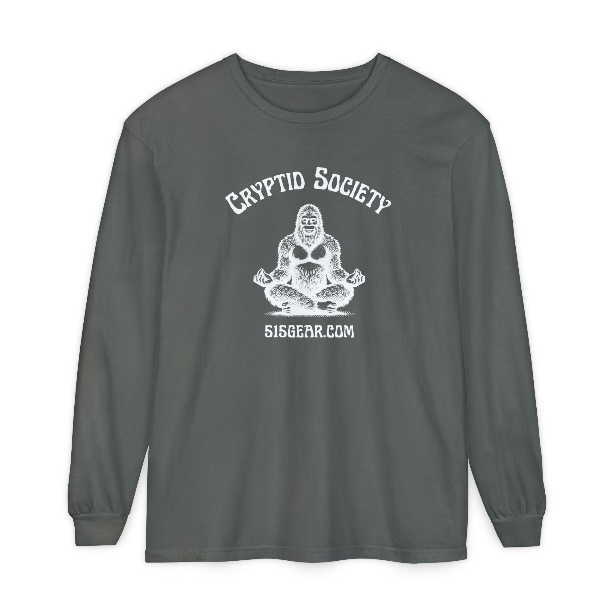 Unisex Adult Long Sleeve T-shirt, Zen Bigfoot Design | 515Gear.com | It's a Zen Thing!
