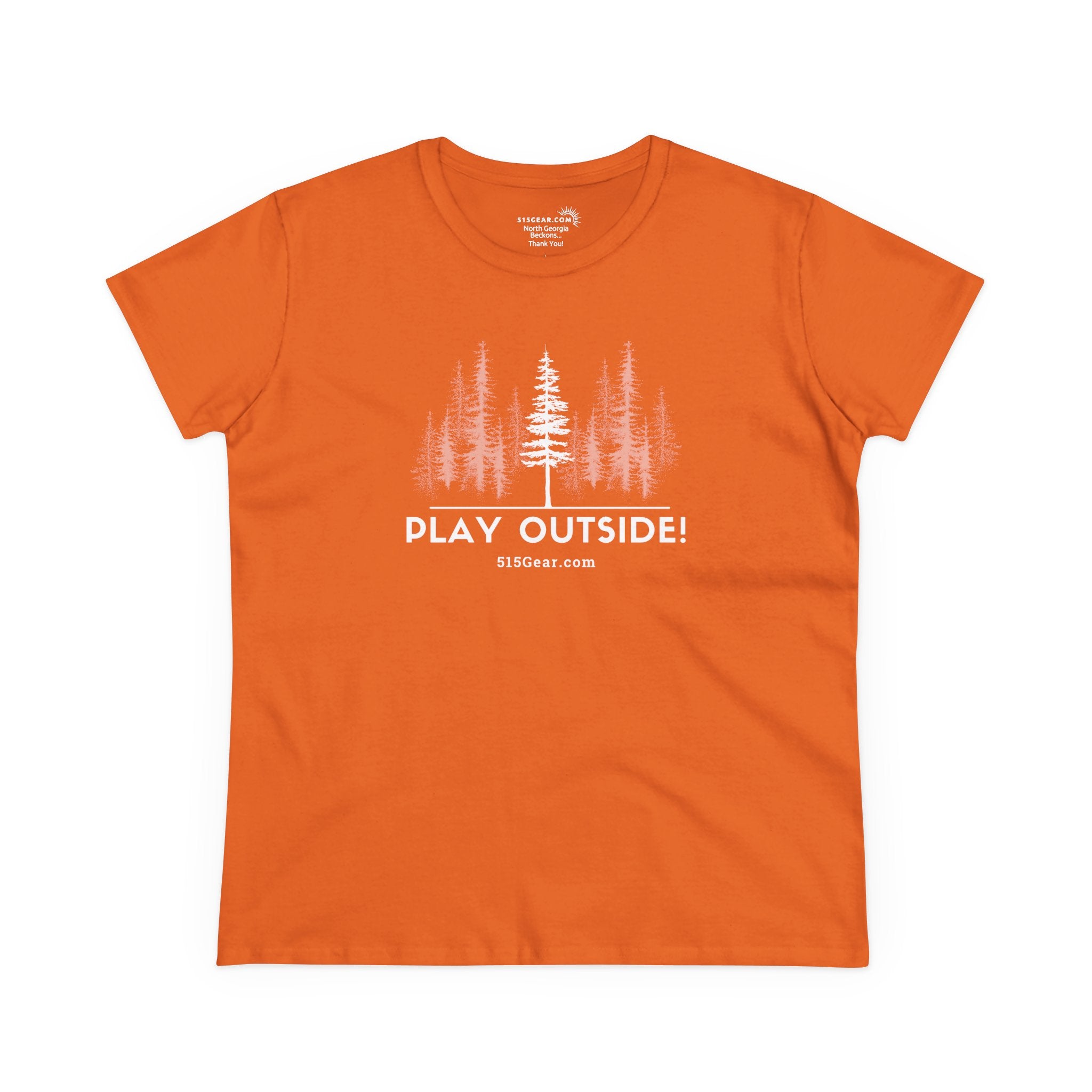 Women’s V-Neck T-shirt, Play Outside | by 515Gear.com | celebrate outdoors among the trees