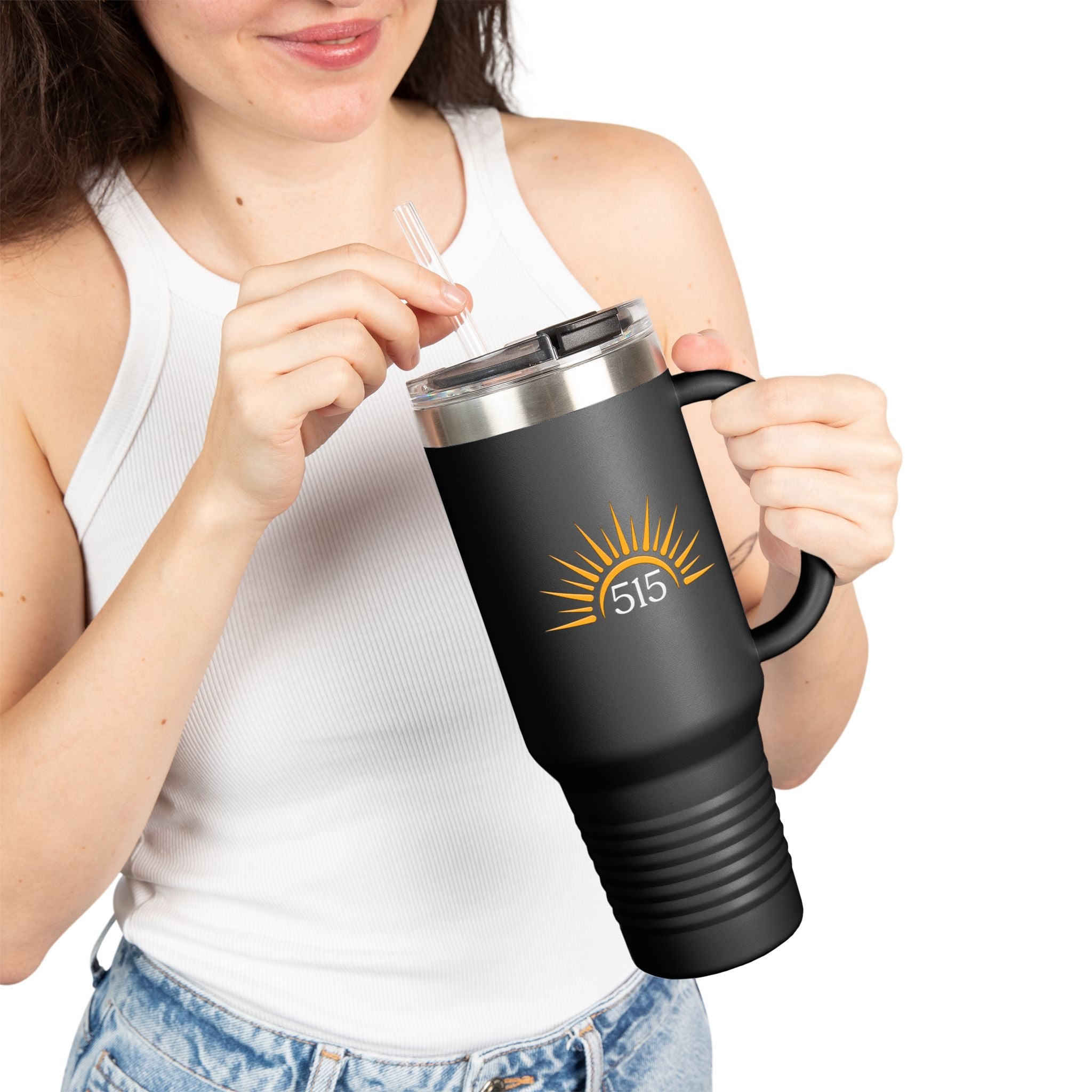40 oz Travel Mug, 515 Sunshine Graphic | by 515Gear.com | Soak up the Sun!